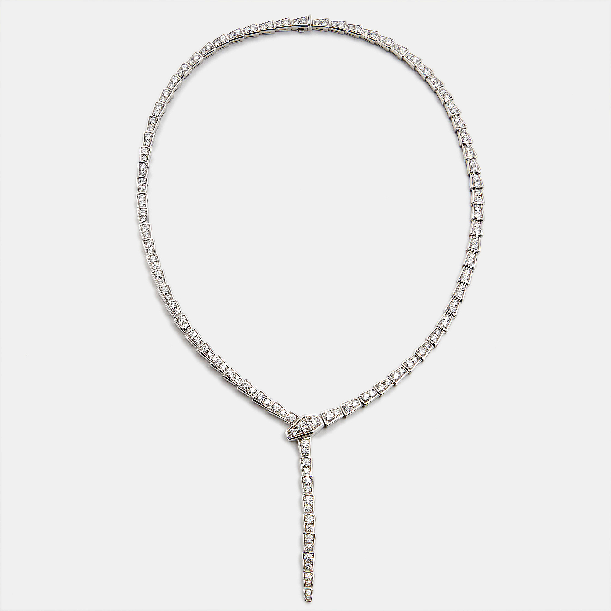 

Bvlgari Serpenti Viper Diamonds 18k White Gold Necklace