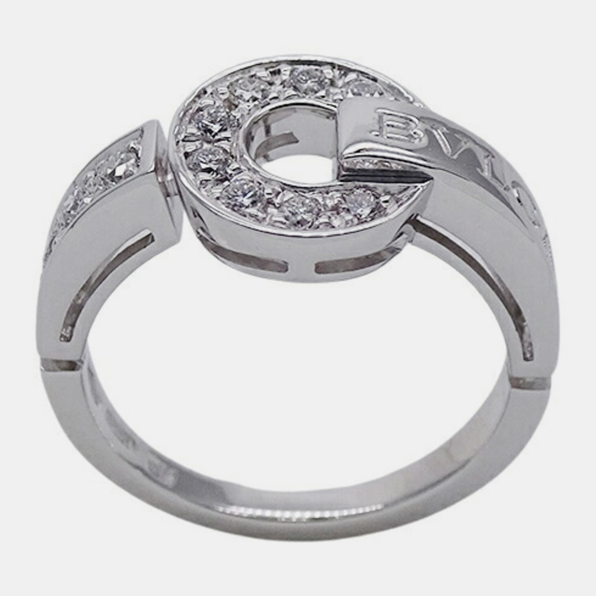 

Bvlgari 18K White Gold, Diamond Ring EU 50.5
