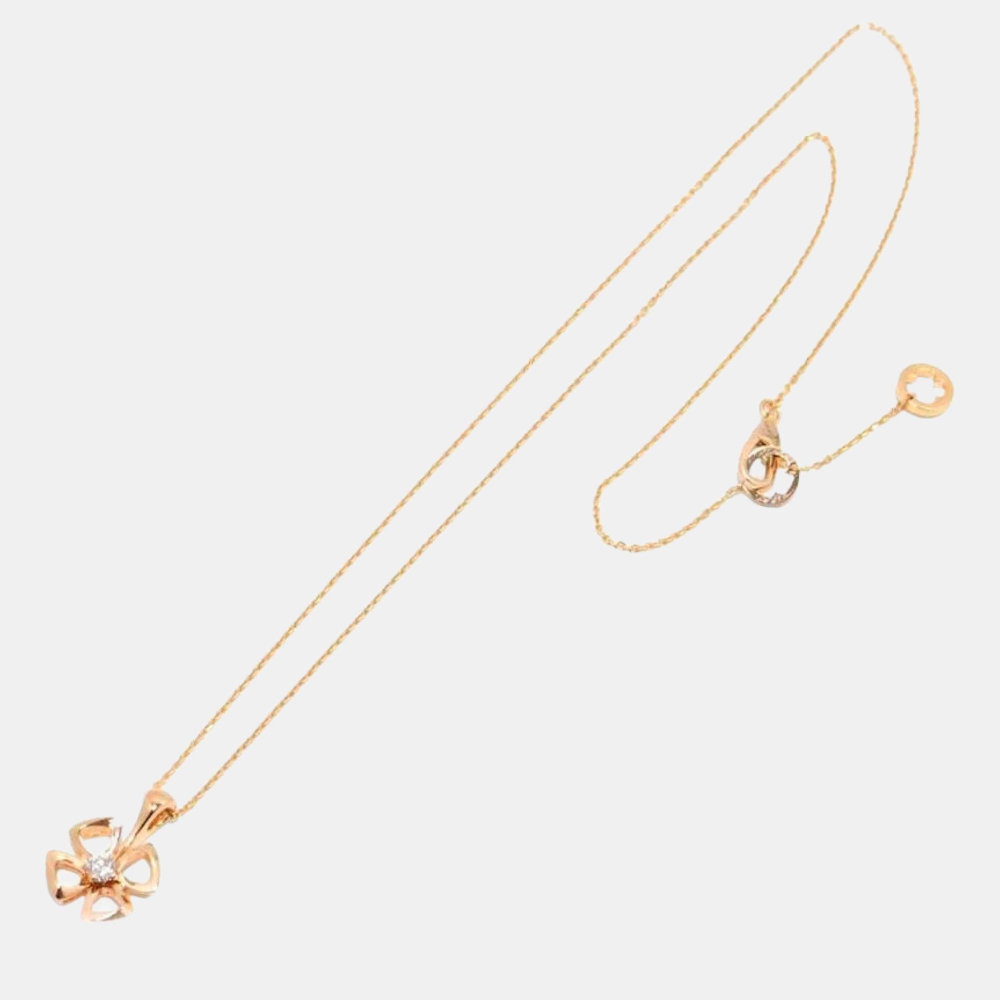 

Bvlgari Fiorever 18K Rose Gold Diamond Necklace
