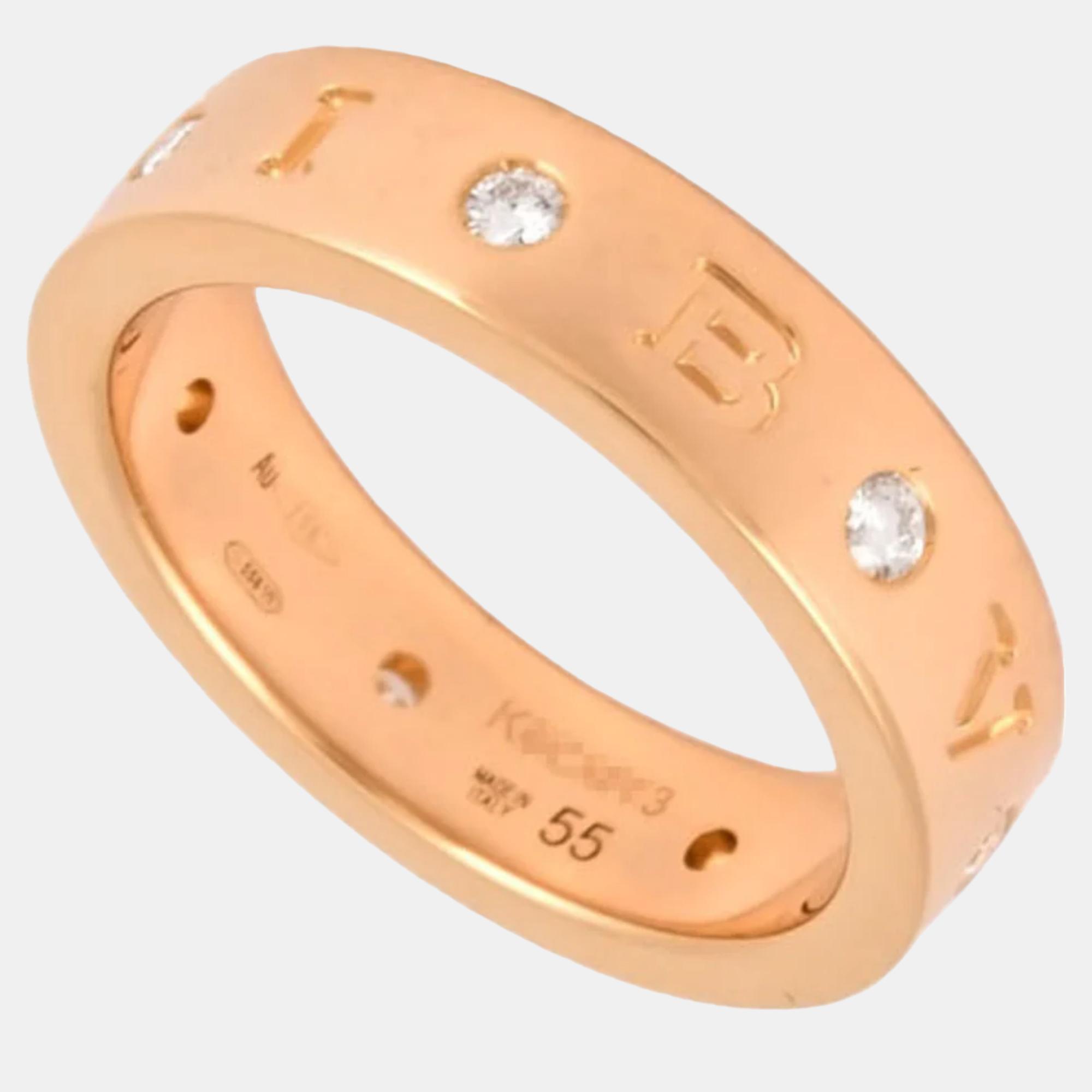 

Bvlgari Bvlgari Bvlgari 18K Rose Gold Diamond Ring EU 55