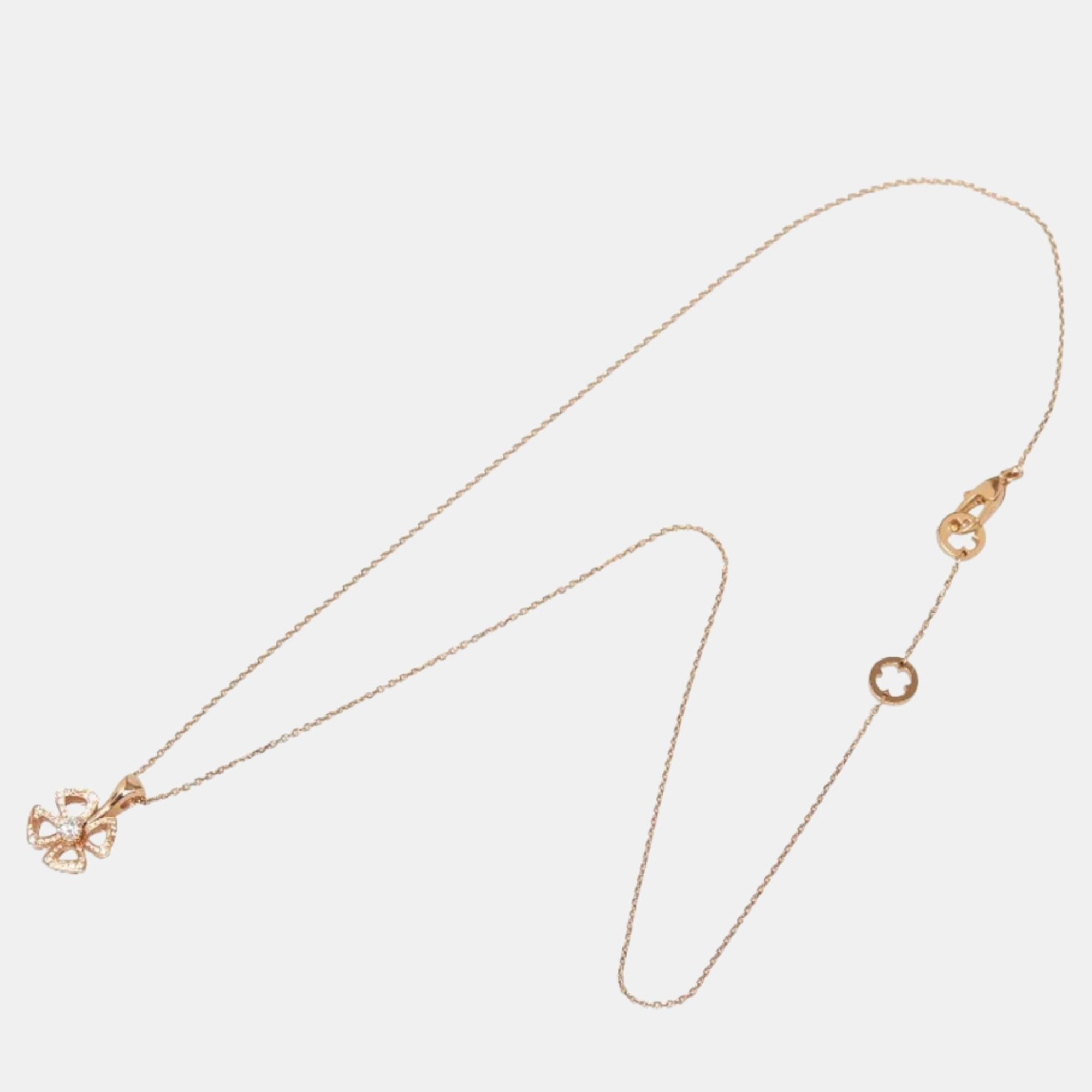 

Bvlgari Fiorever 18K Rose Gold Diamond Necklace