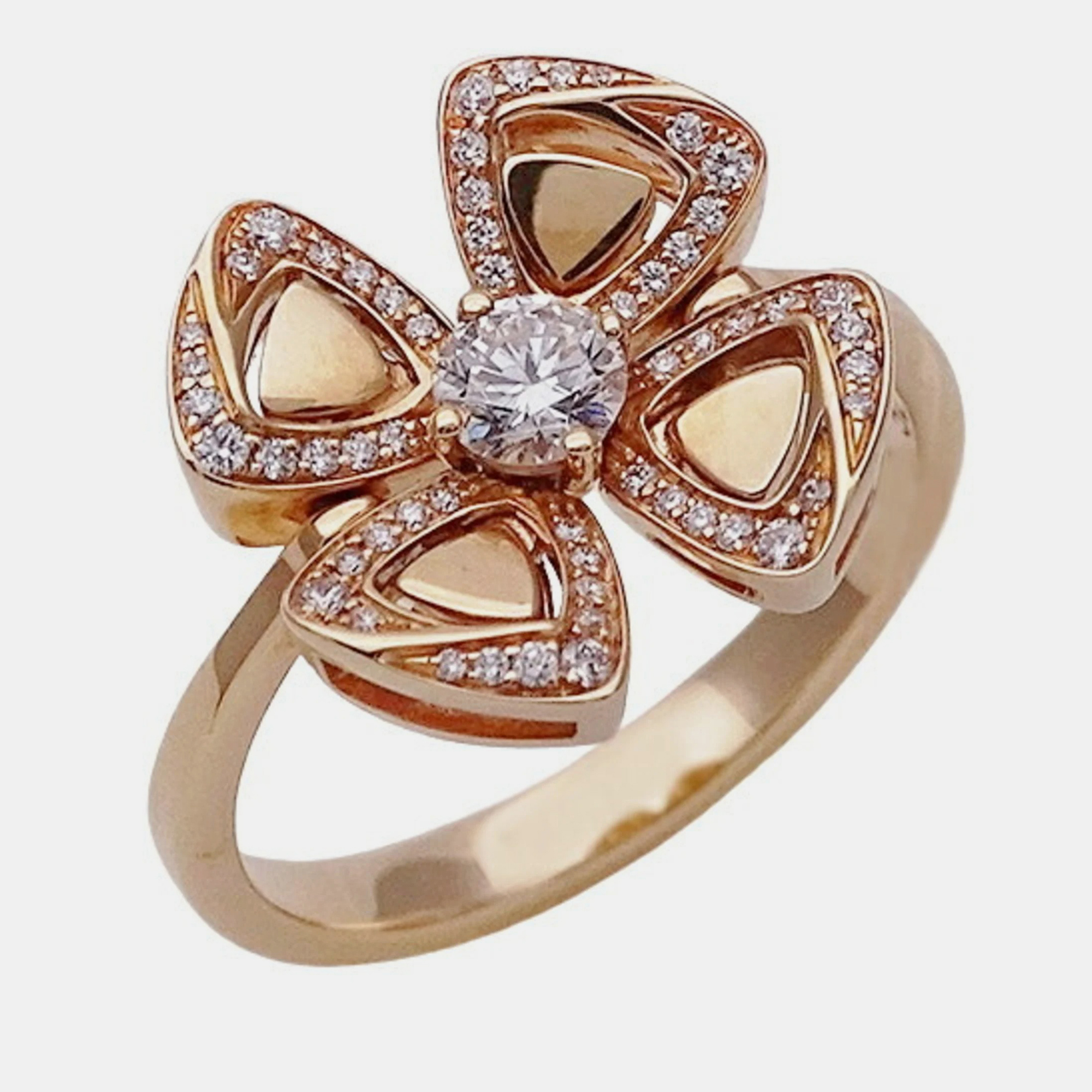 

Bvlgari Fiorever 18K Rose Gold Diamond Ring EU 52