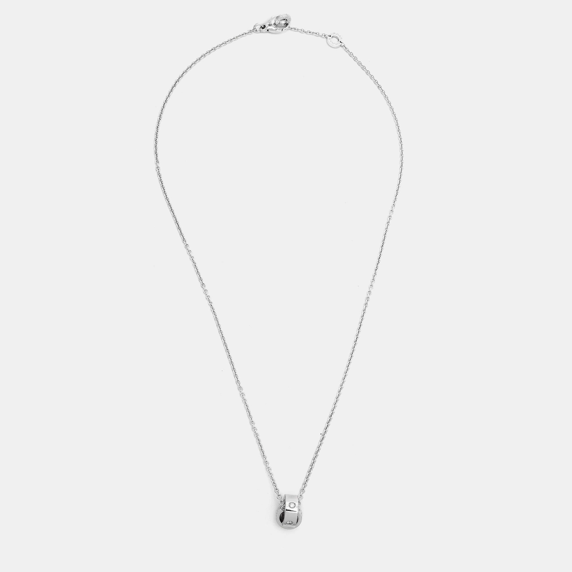 

Bvlgari Bvlgari Diamond 18K White Gold Pendant Necklace