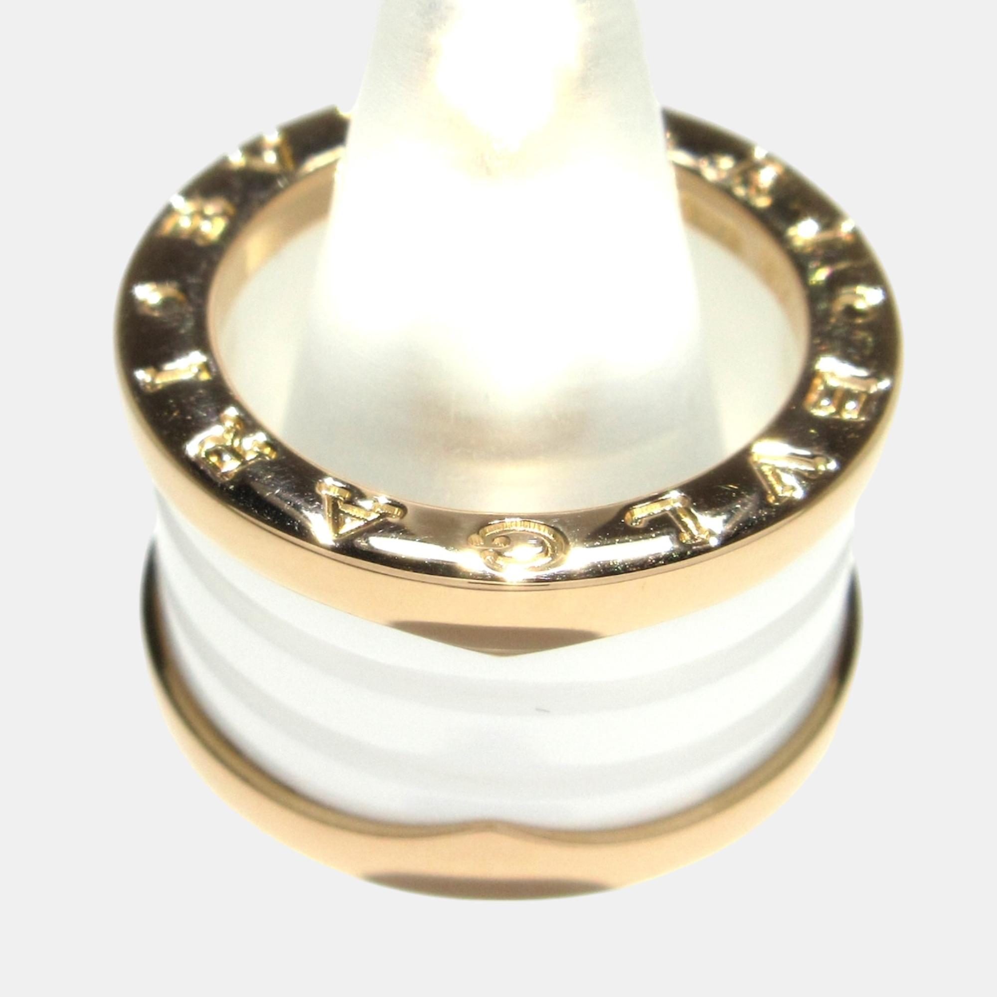 

Bvlgari 18K Rose Gold and Ceramic B.Zero1 Band Ring