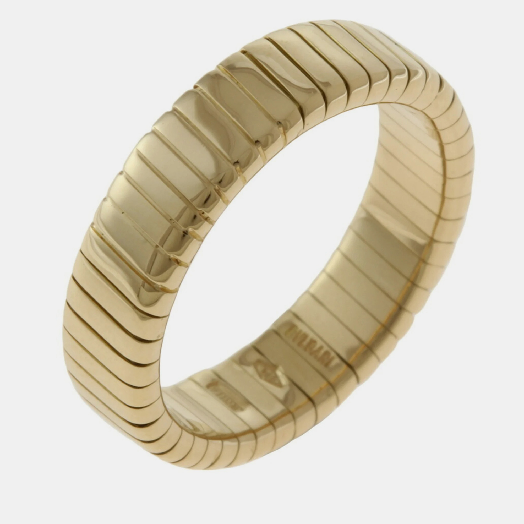 

Bvlgari 18K Yellow Gold Tubogas Band Ring EU 47