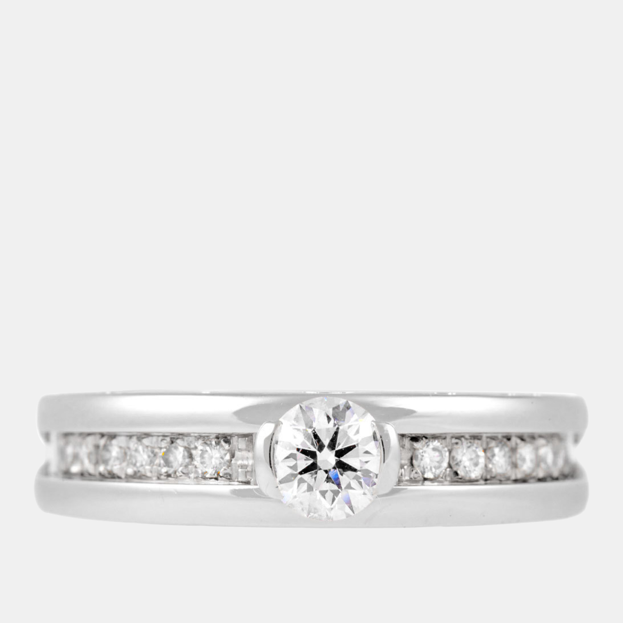 

Bvlgari 18K White Gold and Diamond B.Zero1 Ring EU 52