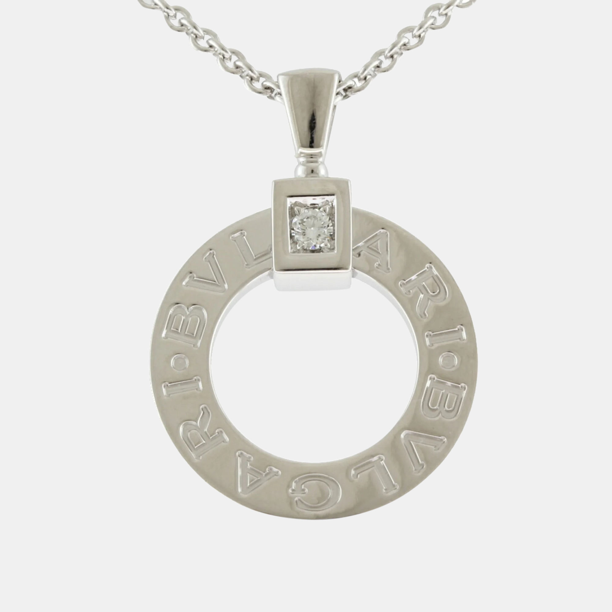 

Bvlgari 18K White Gold and Diamond Bvlgari Bvlgari Pendant Necklace