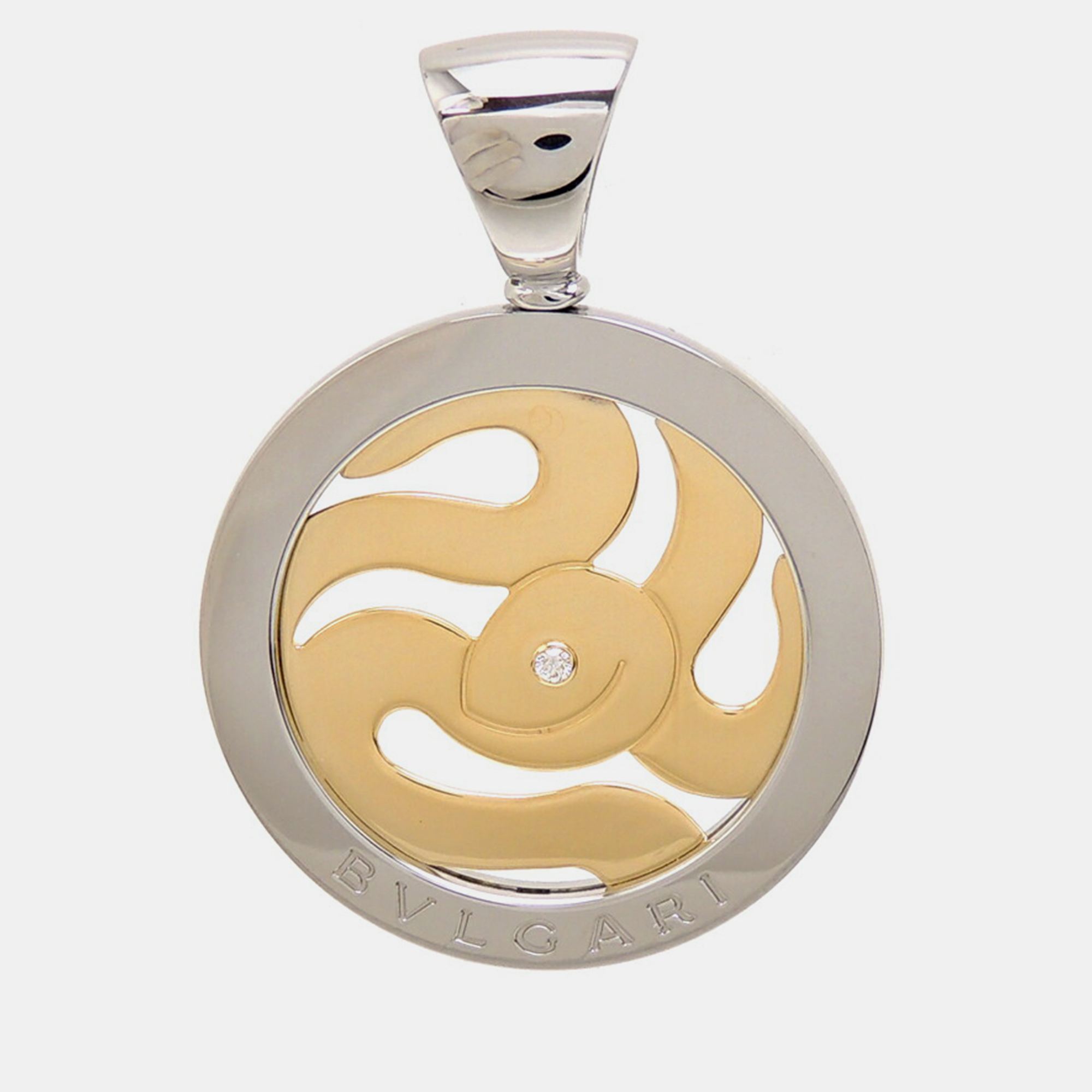 

Bvlgari 18K Yellow Gold & Steel Tondo Snake Pendant