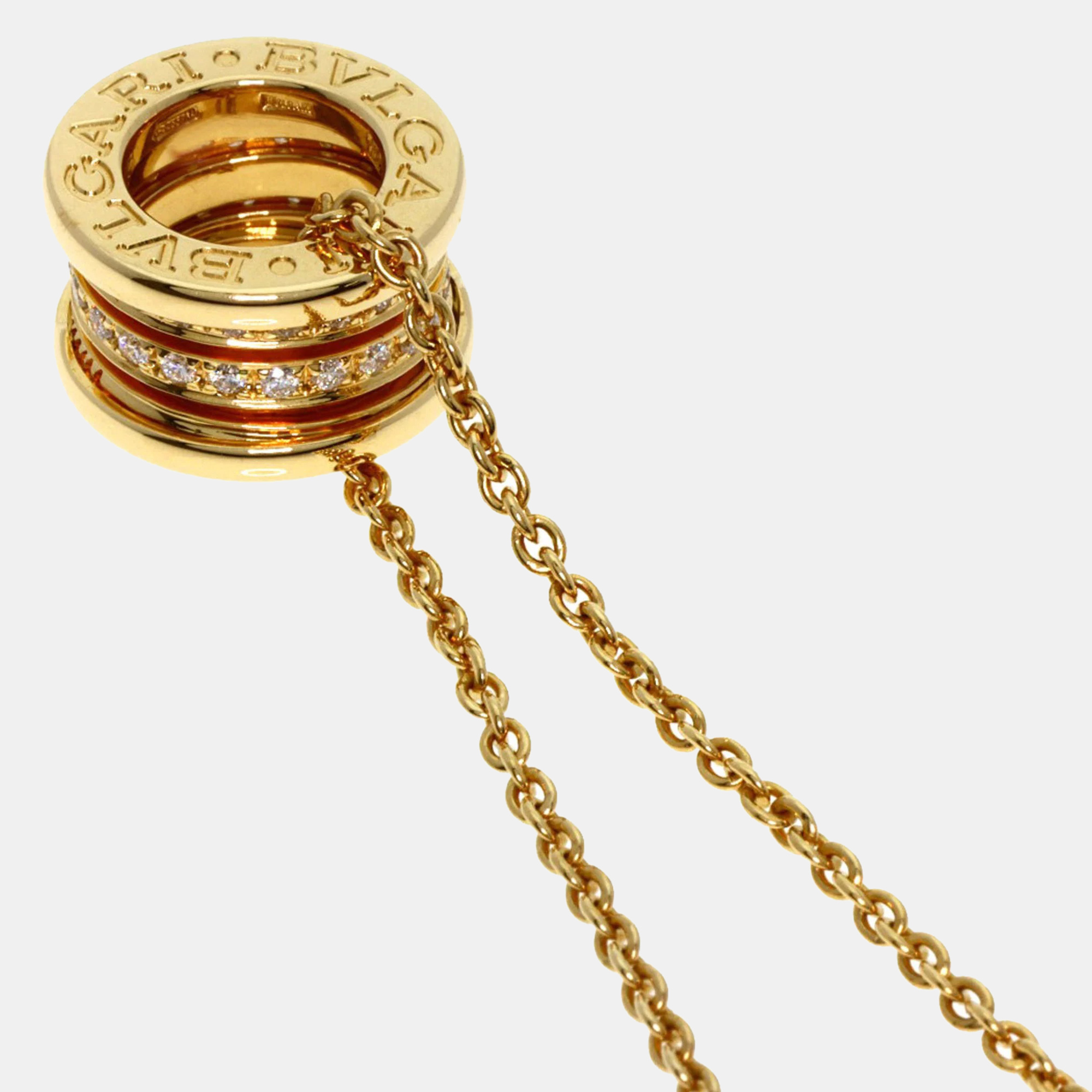 

Bvlgari 18K Yellow Gold and Diamond B.Zero1 Pendant Necklace