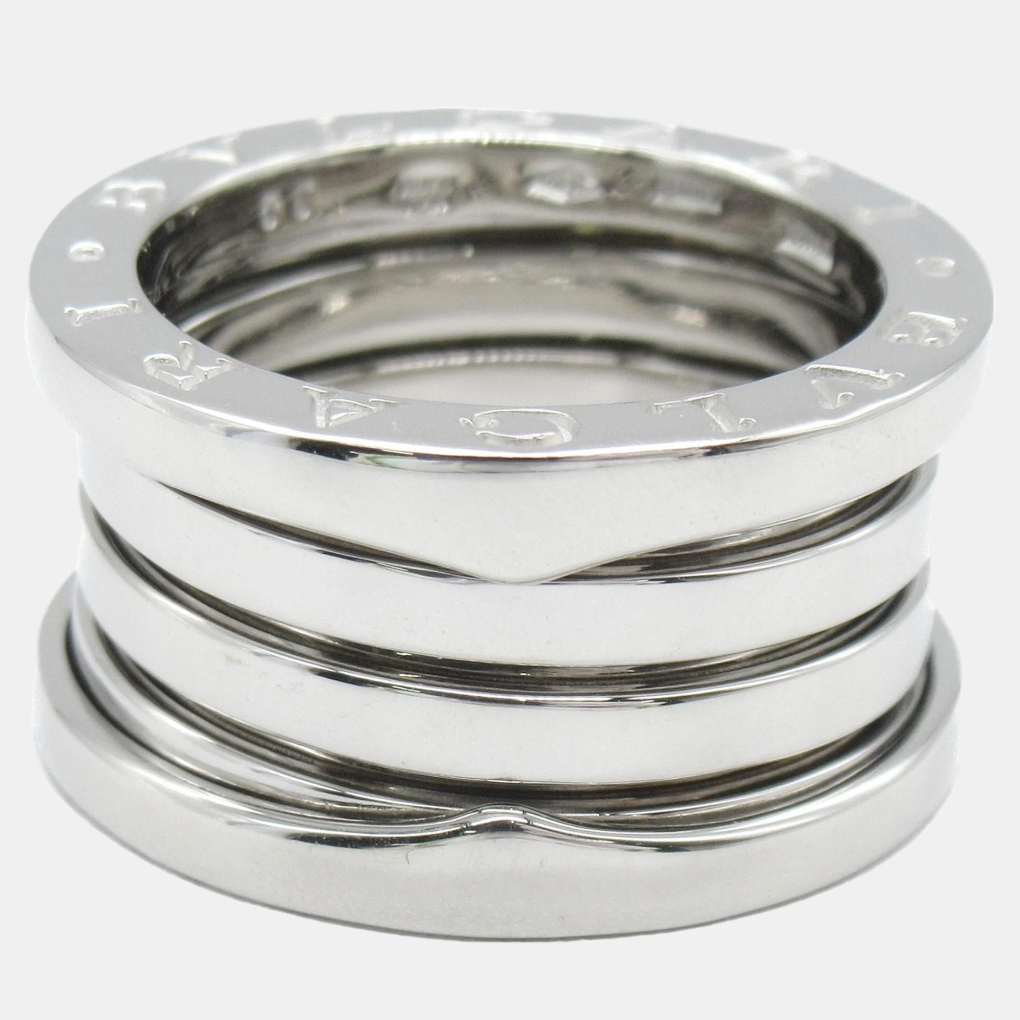 

Bvlgari 18K White Gold B.Zero1 Band Ring EU 50