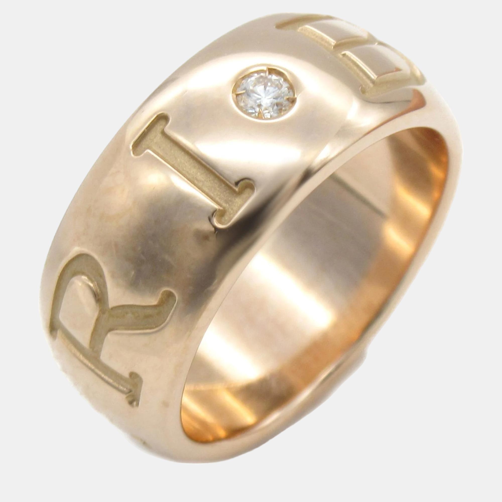 

Bvlgari 18K Rose Gold and Diamond Bvlgari Monologo Band Ring