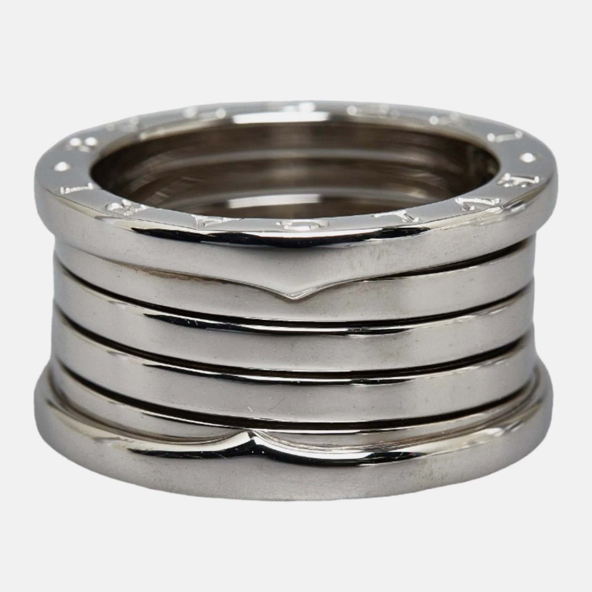 

Bvlgari 18K White Gold B.Zero1 Band Ring EU 56