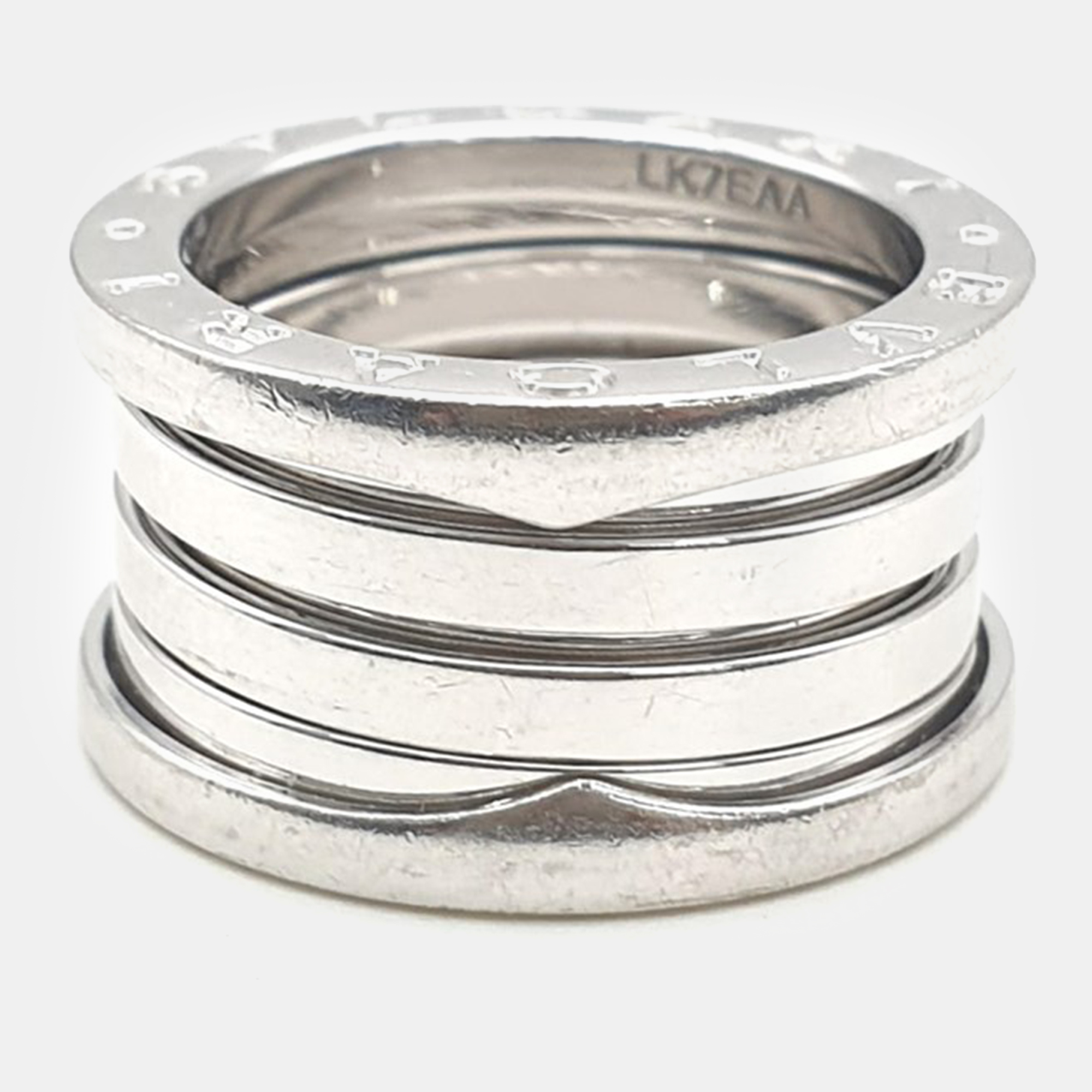 

Bvlgari 18K White Gold B.Zero1 Band Ring EU 50