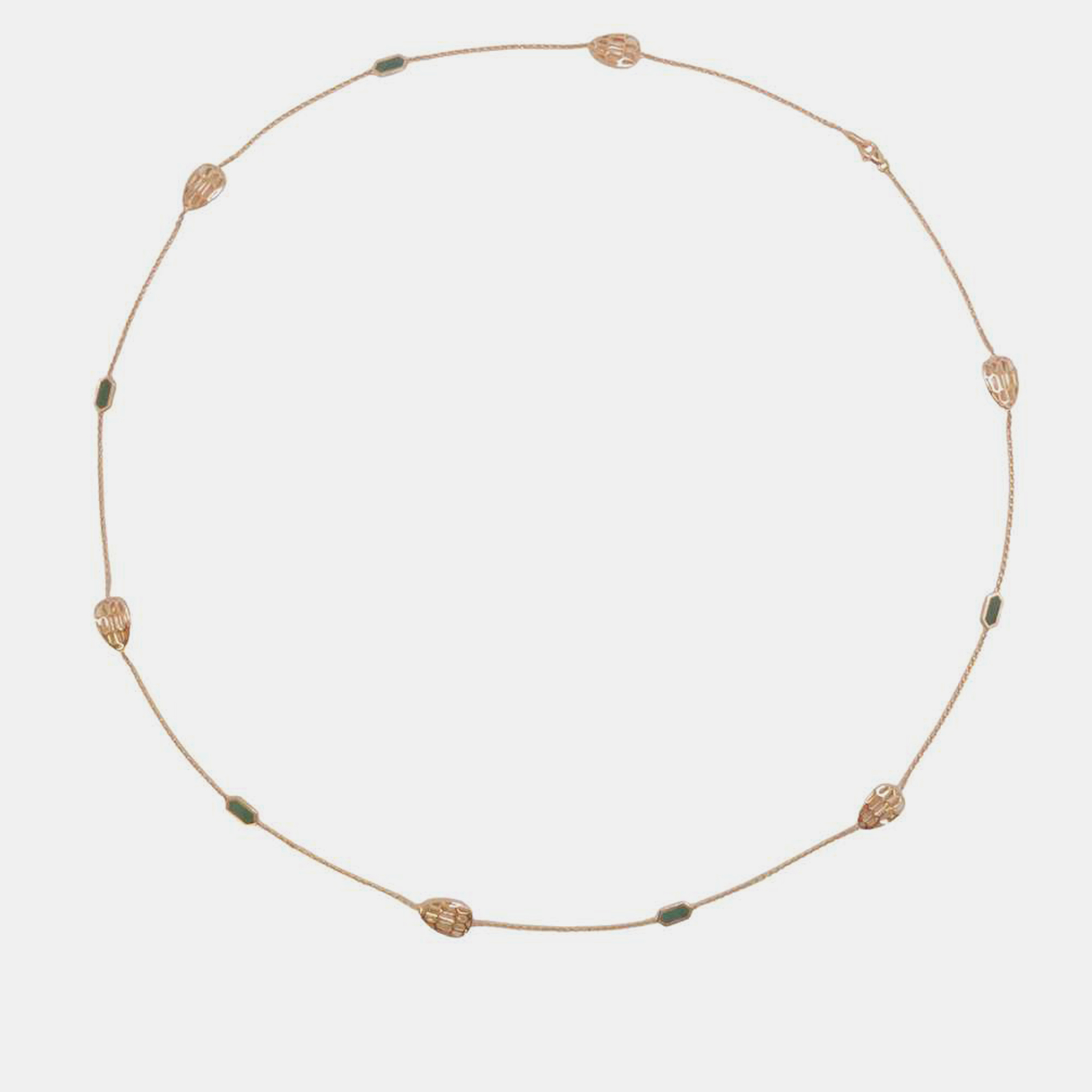 Pre-owned Bvlgari 18k Rose Gold Serpenti Long Necklace