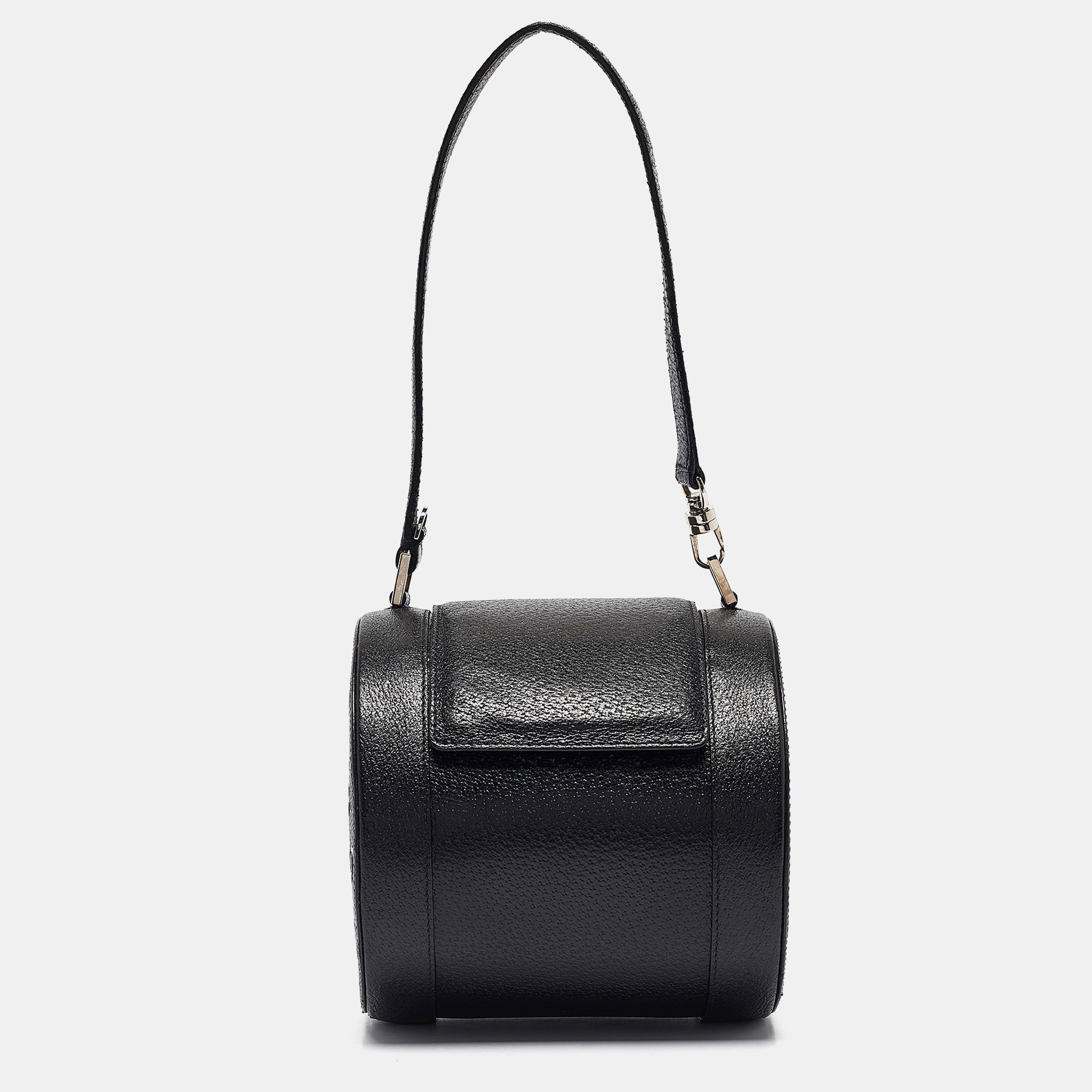 

Bvlgari Black Leather B.Zero1 Barrel Bag