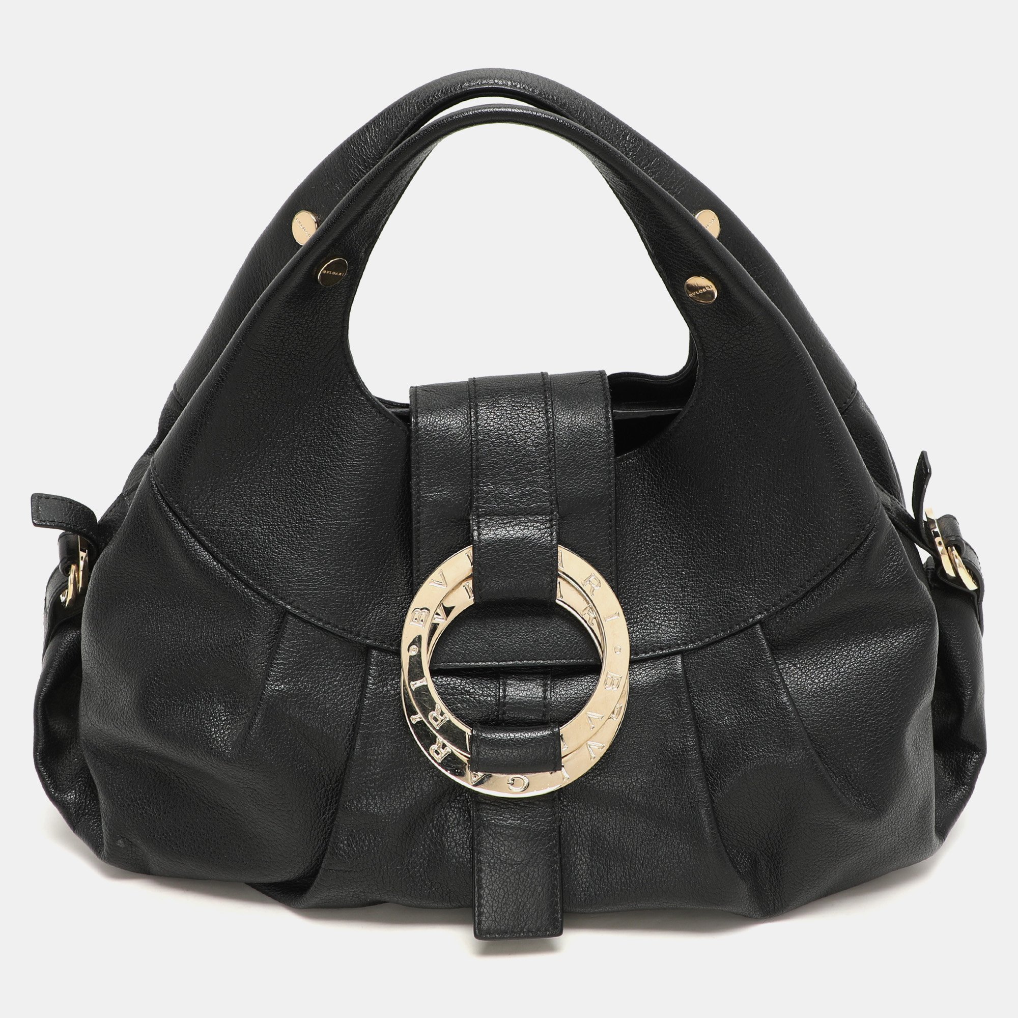 

Bvlgari Black Leather Chandra Hobo