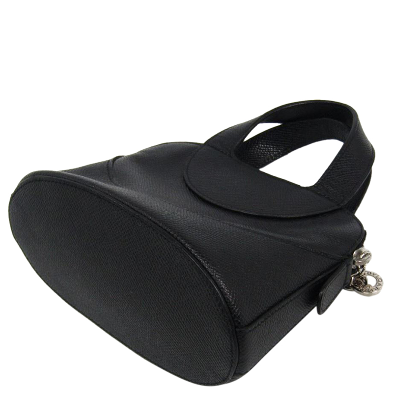 

Bvlgari Black Leather Top Handle Bag