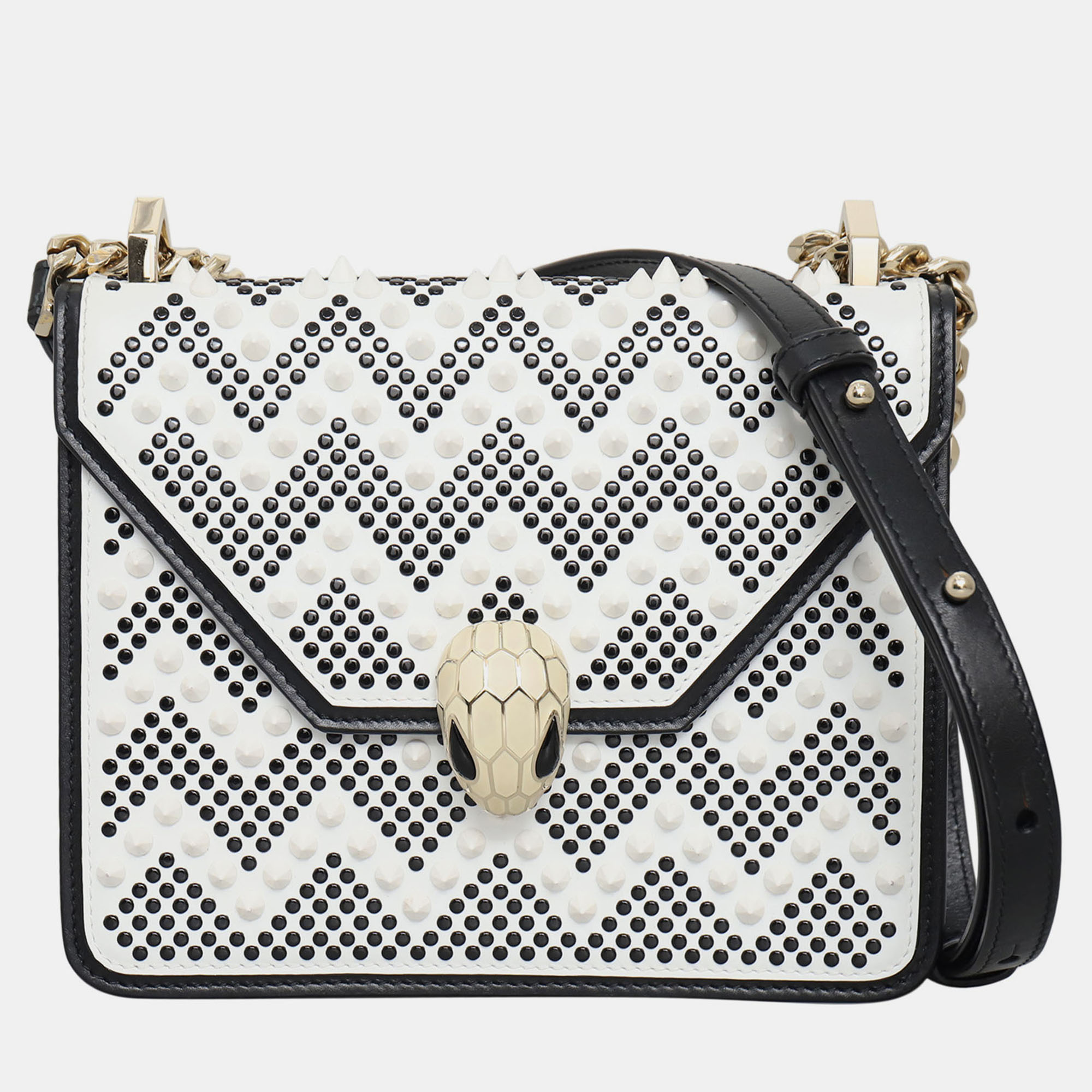 

x Nicholas Kirkwood Serpenti Forever Studded Crossbody Bag, Black