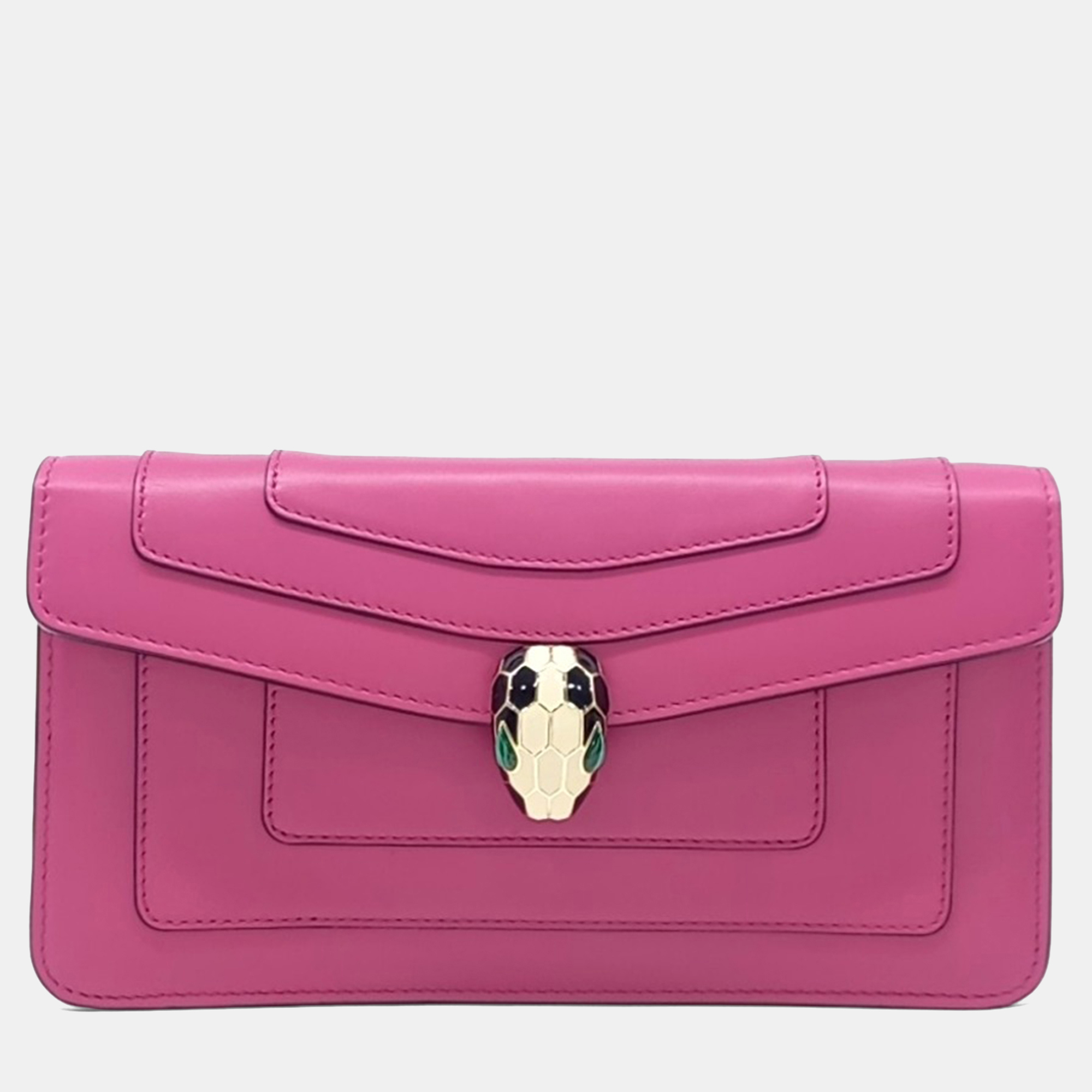 

Bvlgari Pink Leather Serpenti Chain Shoulder Bag