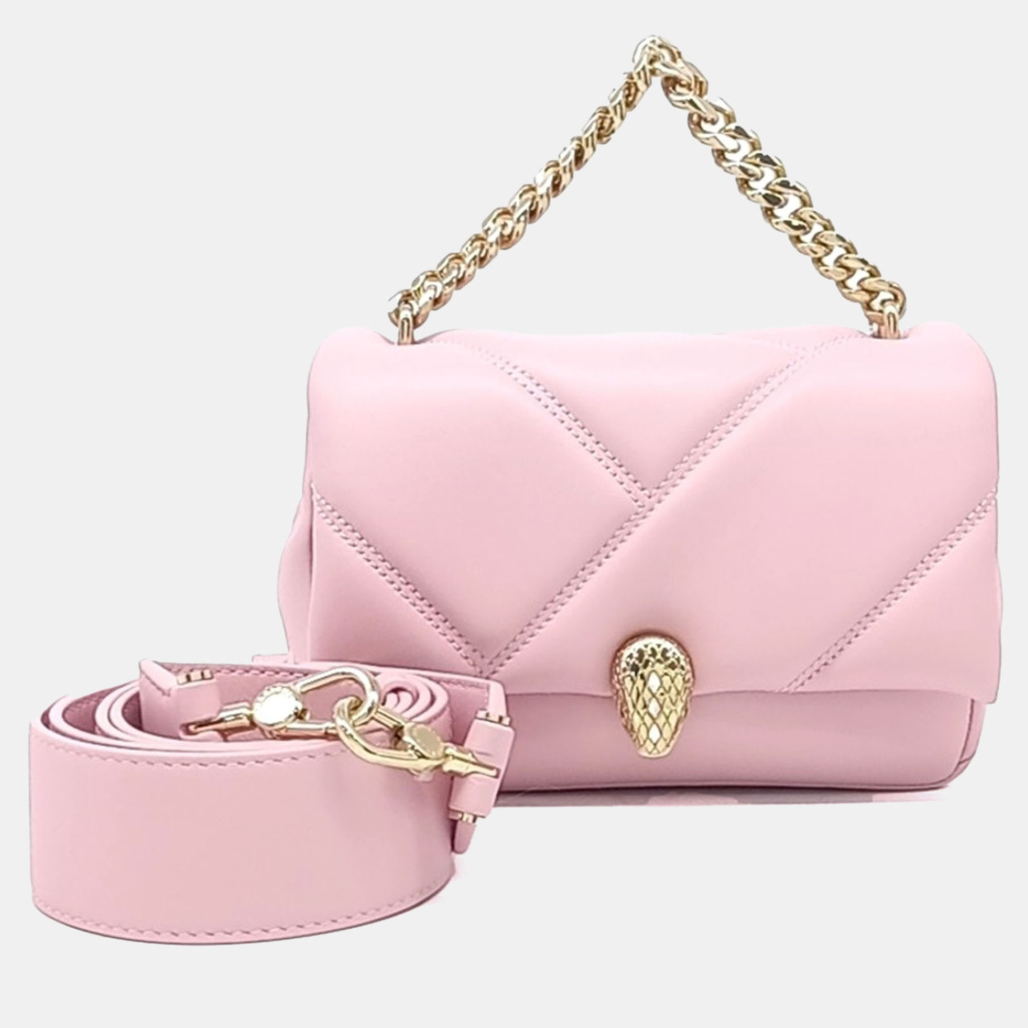 

Bvlgari Pink Leather Cabochon Mini Crossbody Bag