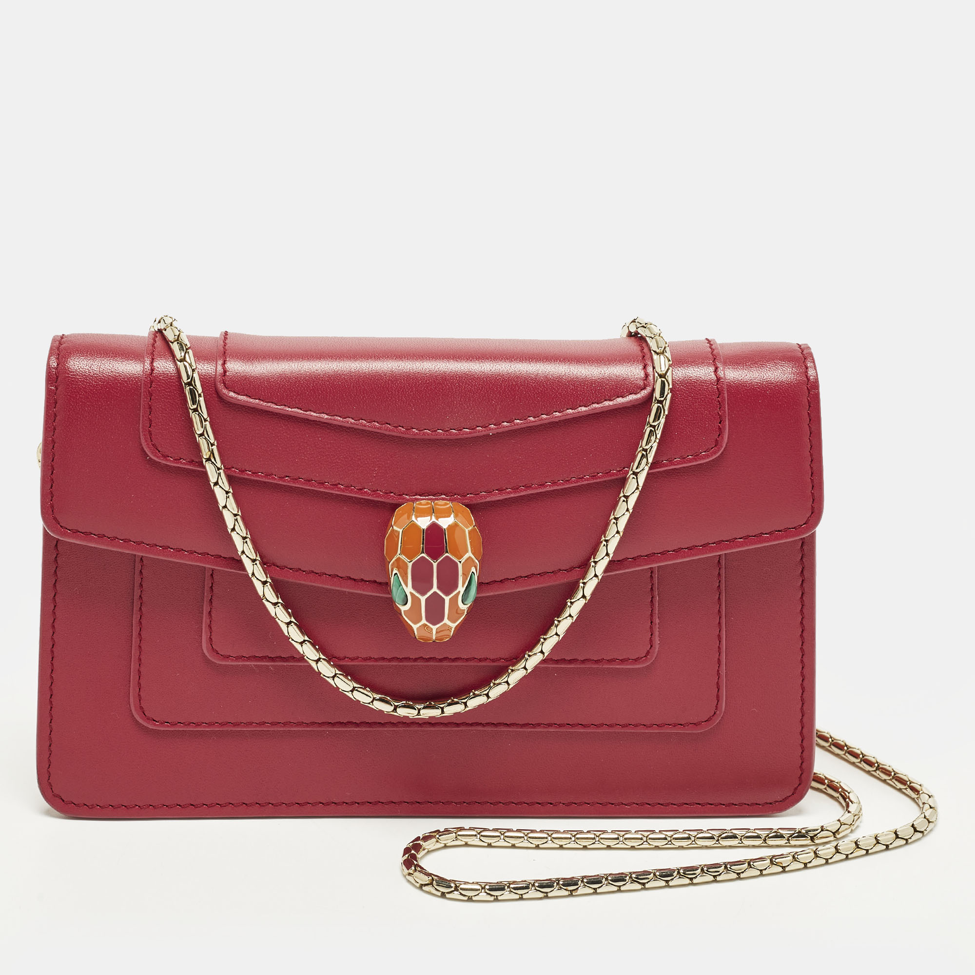 

Bvlgari Serpenti Forever Mini Pink Leather Shoulder Bag