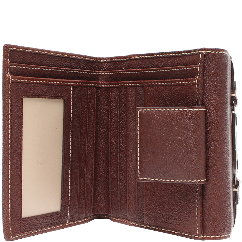 

Bvlgari Dark Brown Leather Bi-fold Wallet