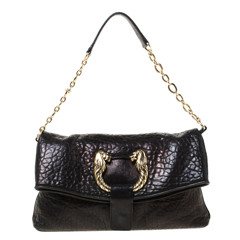 Bvlgari Black Leather Leoni Flap Shoulder Bag Bvlgari | TLC