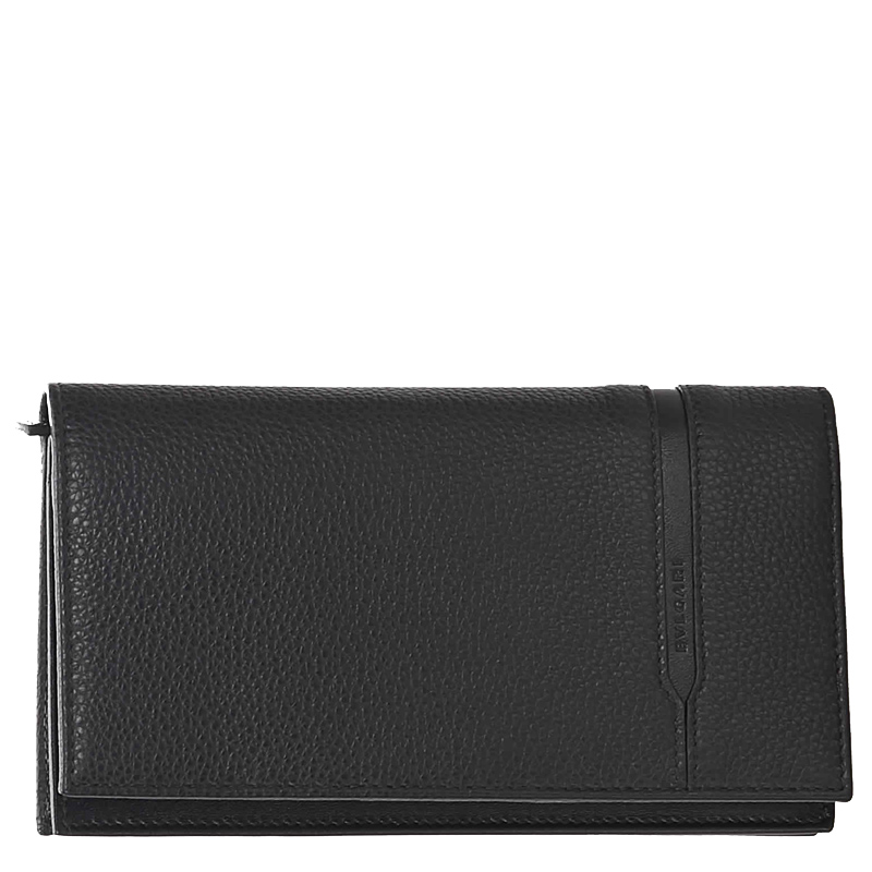 bvlgari black leather wallet