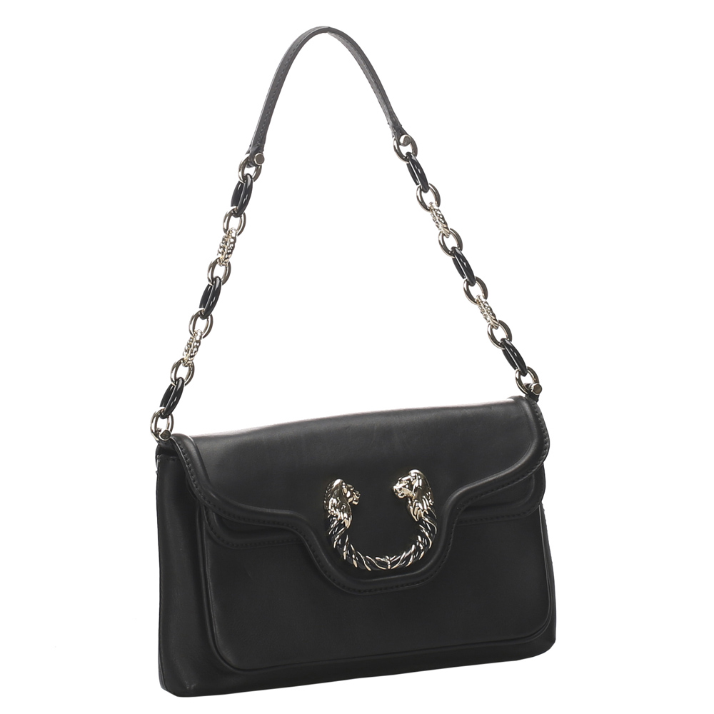 

Bvlgari Black Leather Leoni Shoulder Bag