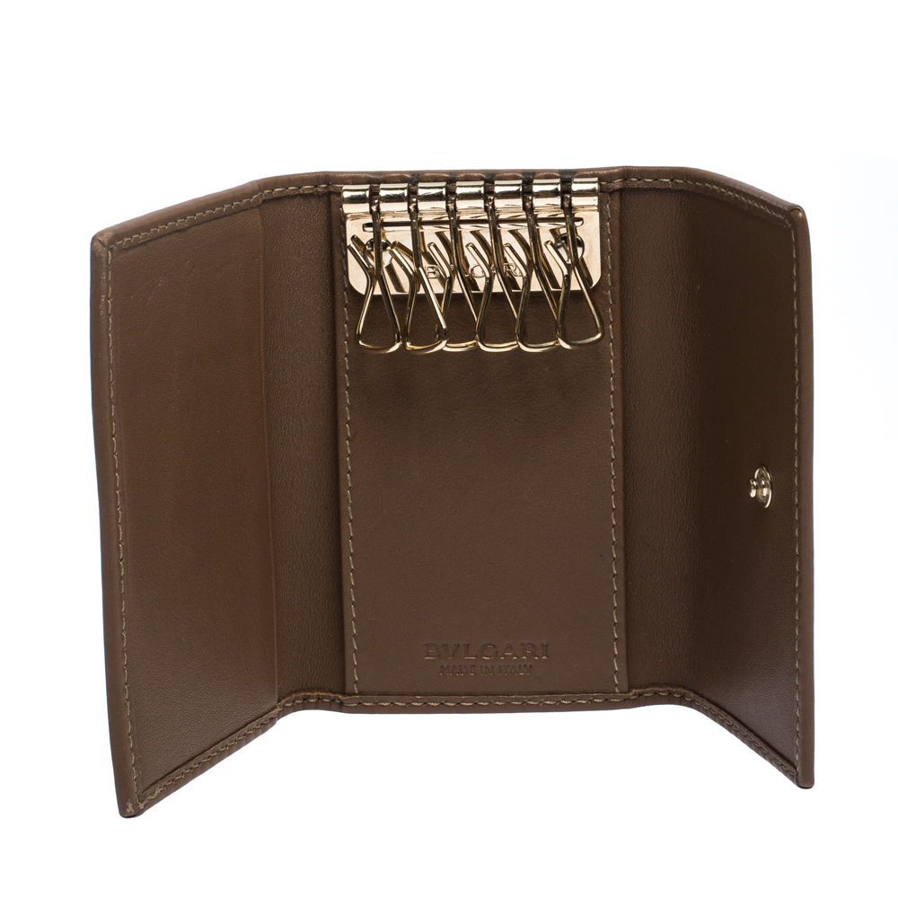 

Bvlgari Brown Leather 6 Key Holder