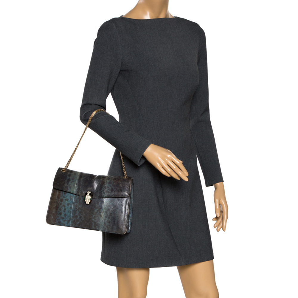 

Bvlgari Green Karung Medium Serpenti Forever Shoulder Bag