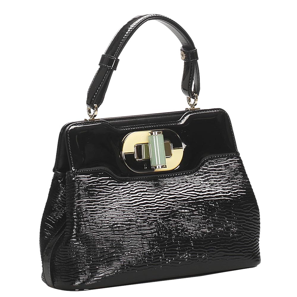 

Bvlgari Black Patent Leather Isabella Rossellini Bag