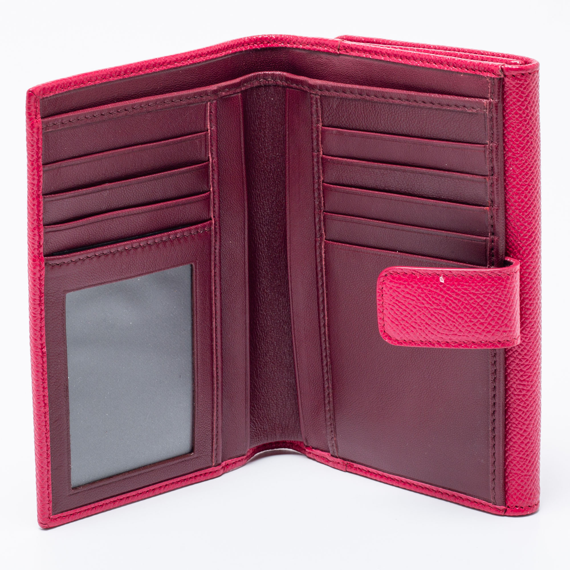 

Bvlgari Fuchsia Leather Bvlgari Trifold Wallet, Pink