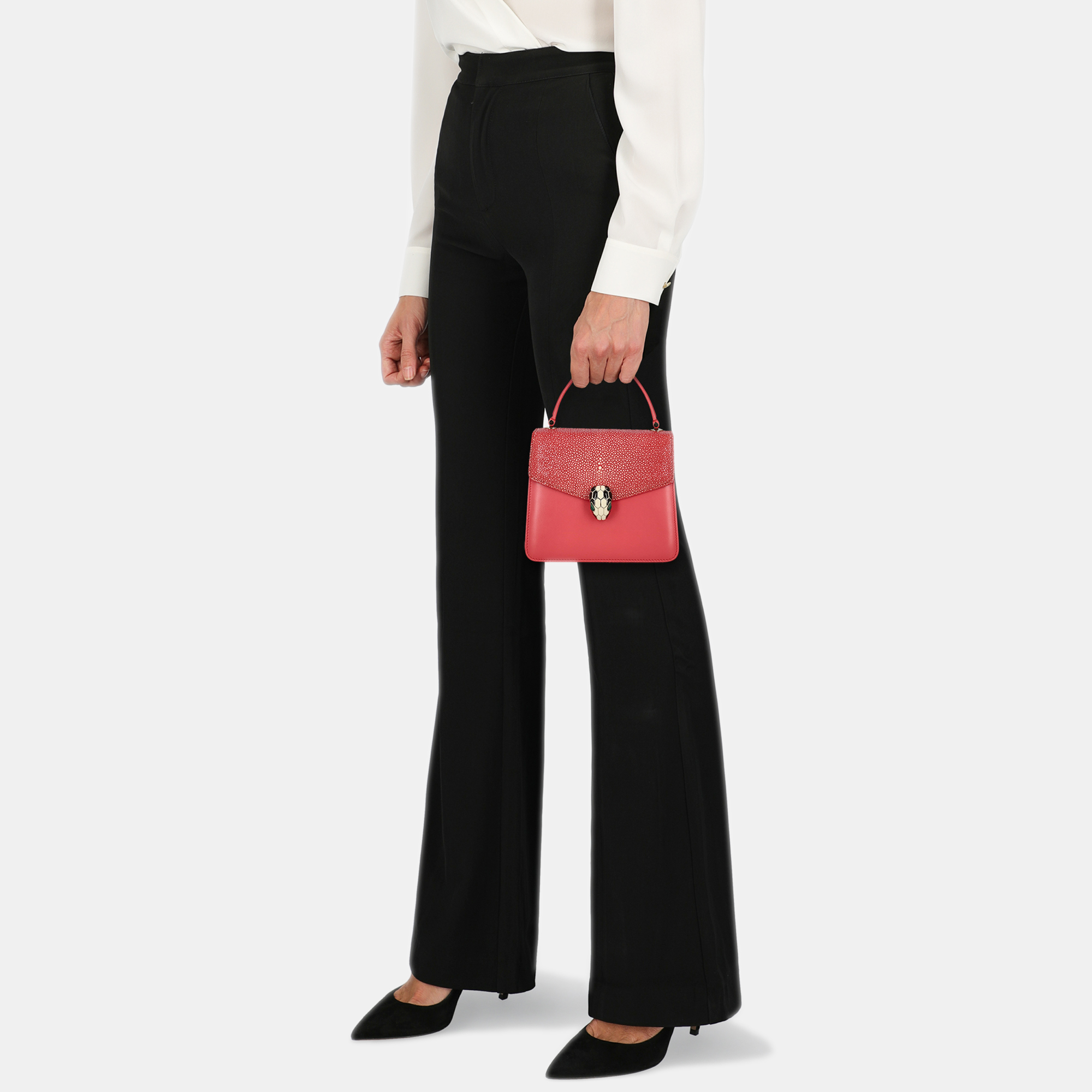 

Bvlgari Serpenti - Women's Leather Handbag - Pink