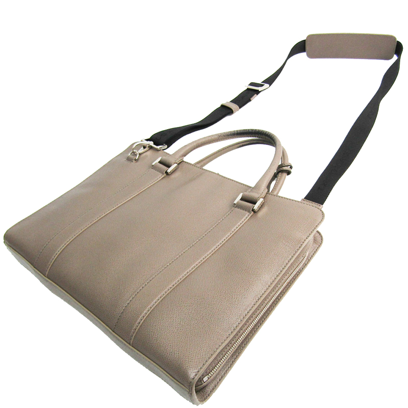 

Bvlgari Gray Leather Briefcase, Grey
