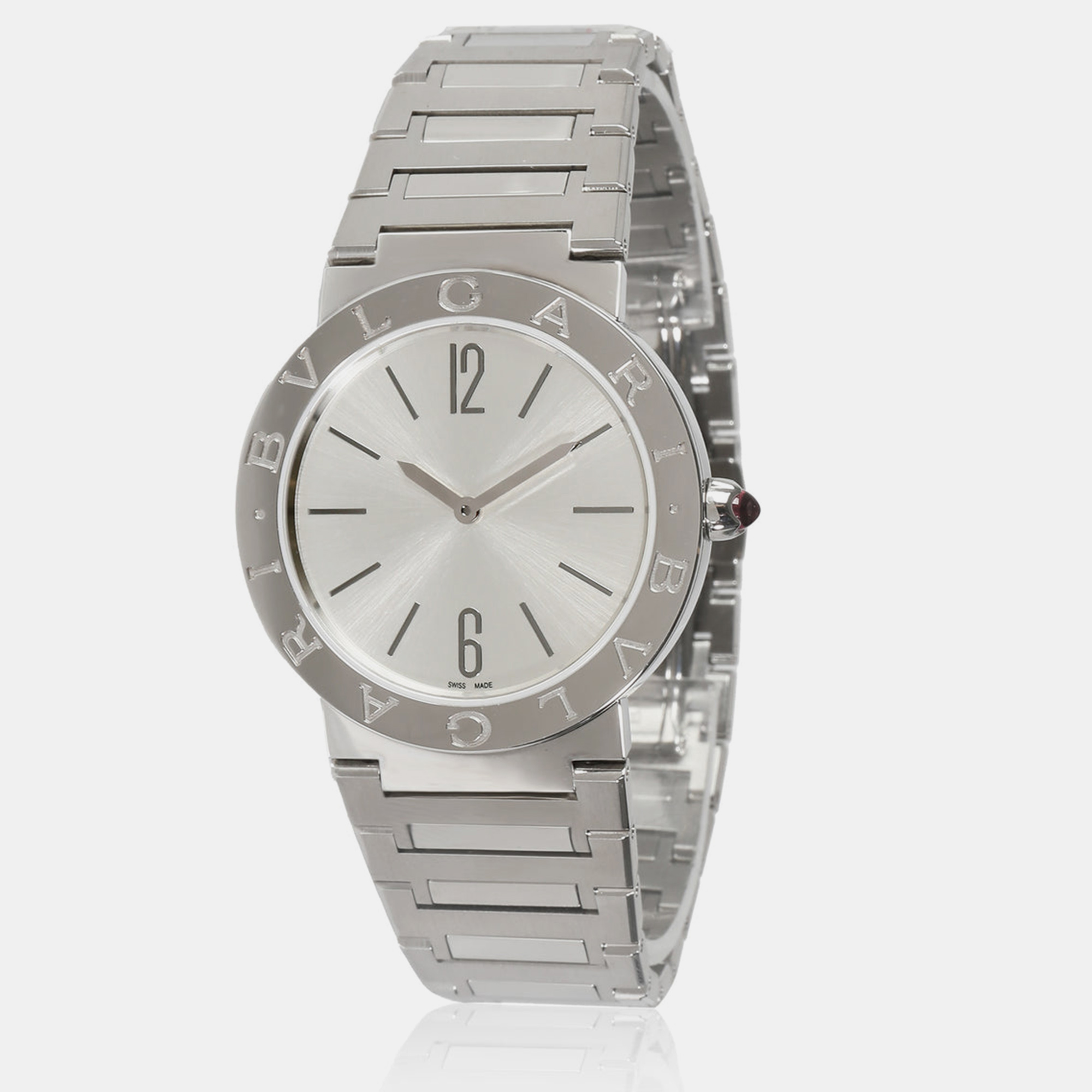 

Bvlgari Silver Stainless Steel Bvlgari Bvlgari 103575 Quartz Women's Wristwatch 33 mm