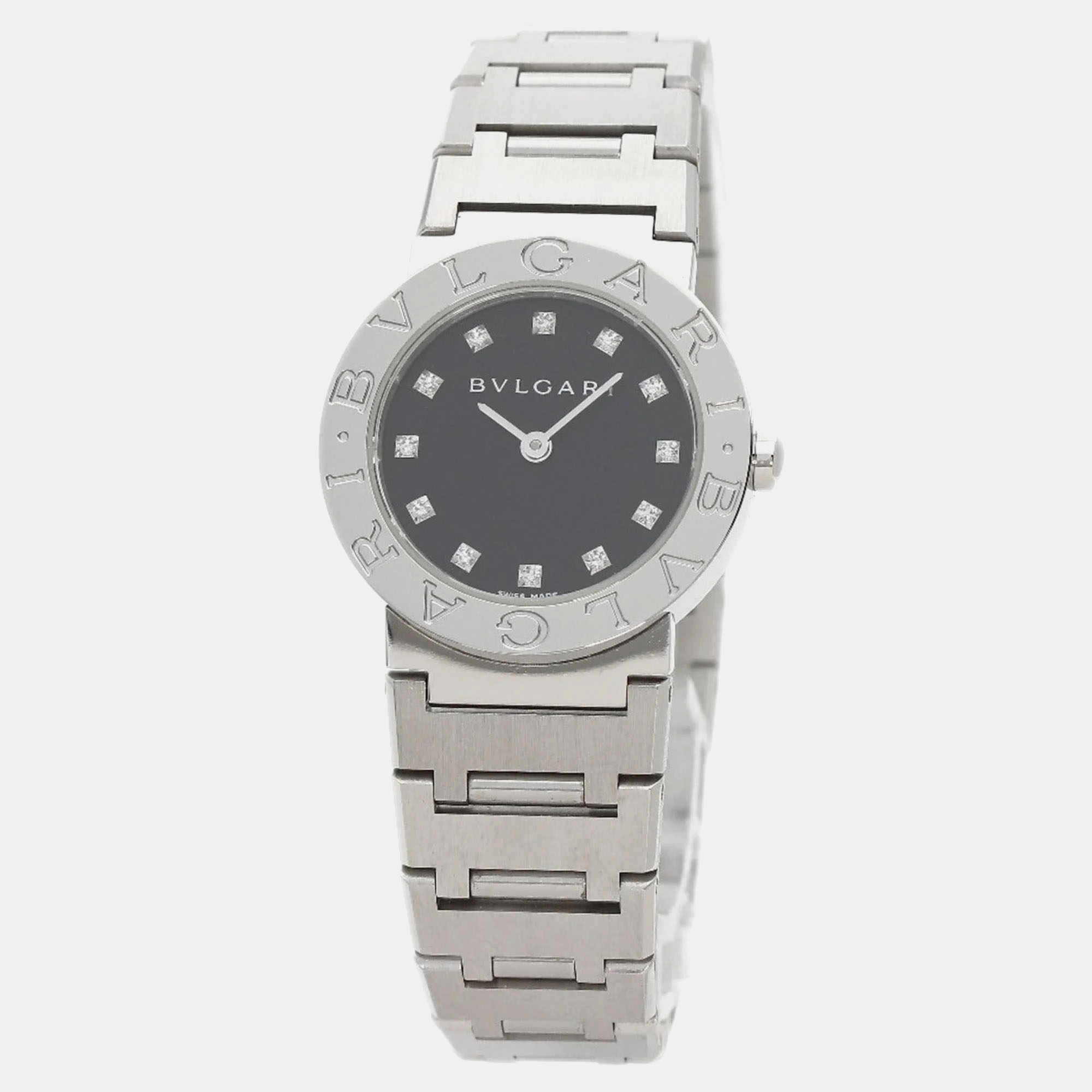 

Bvlgari Black Stainless Steel Bvlgari Bvlgari Quartz Women's Wristwatch 30 mm