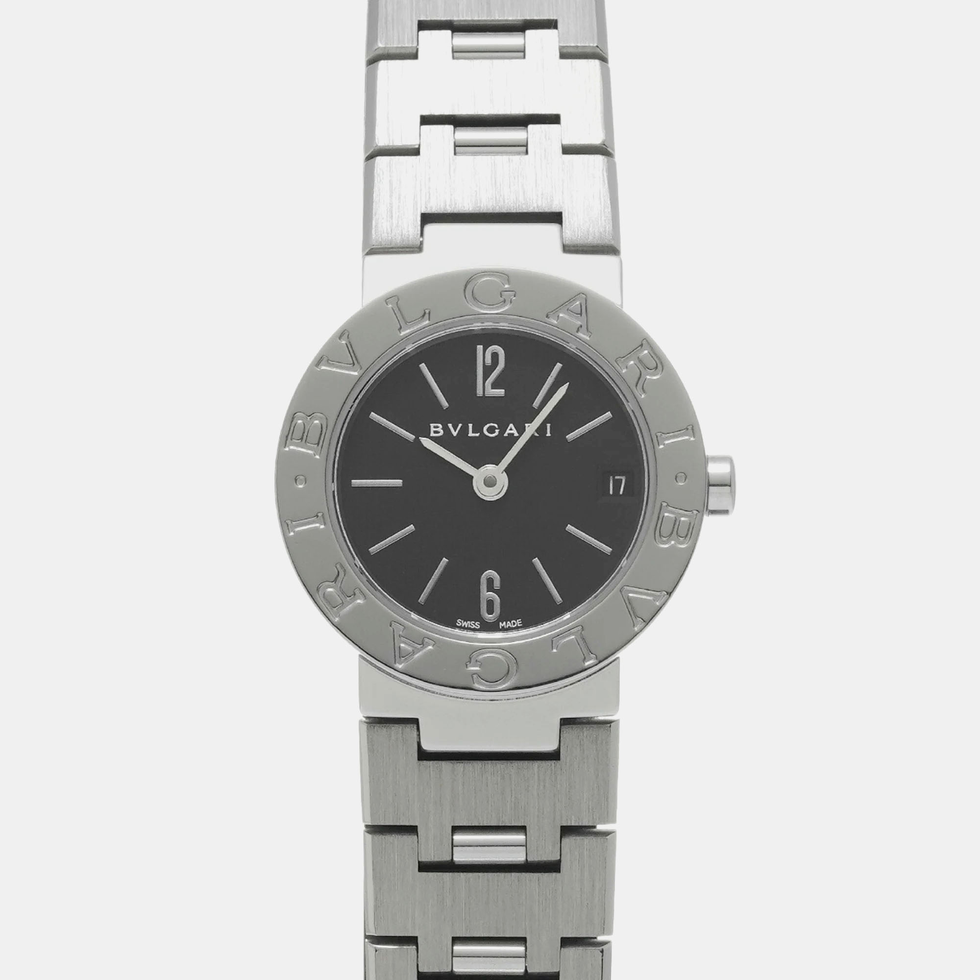 

Bvlgari Black Stainless Steel Bvlgari Bvlgari BB23SS Quartz Women's Wristwatch 23 mm