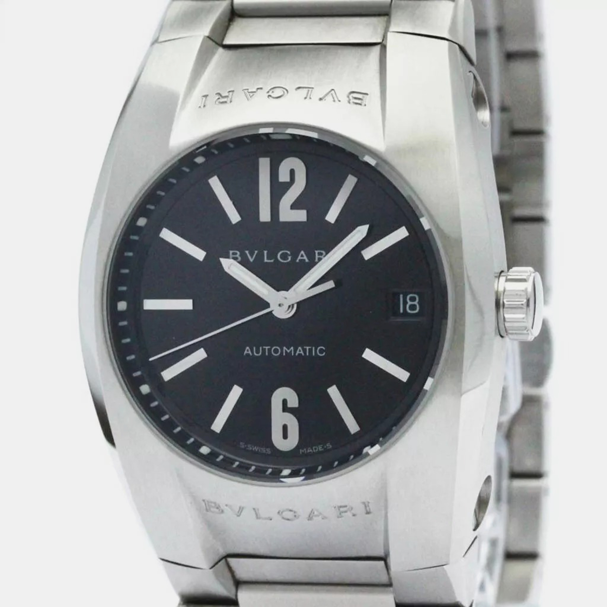 

Bvlgari Ergon Stainless Steel Automatic Mid Size Watch EG35S, Black