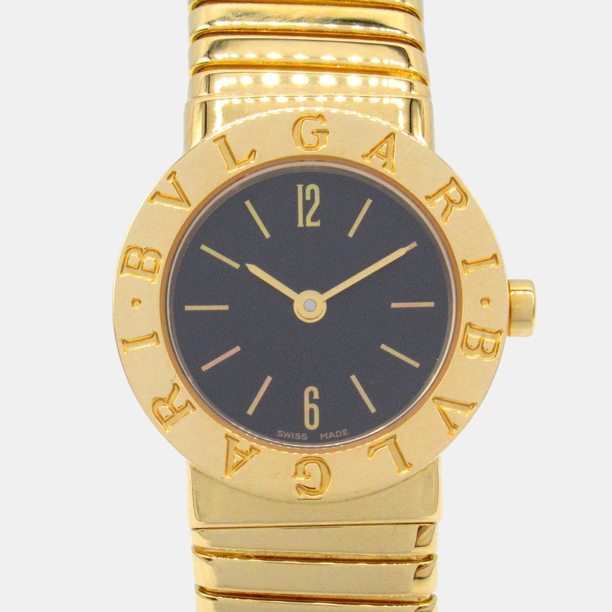 

Bvlgari Black 18K Yellow Gold Bulgari Bvlgari Tubogas Watch