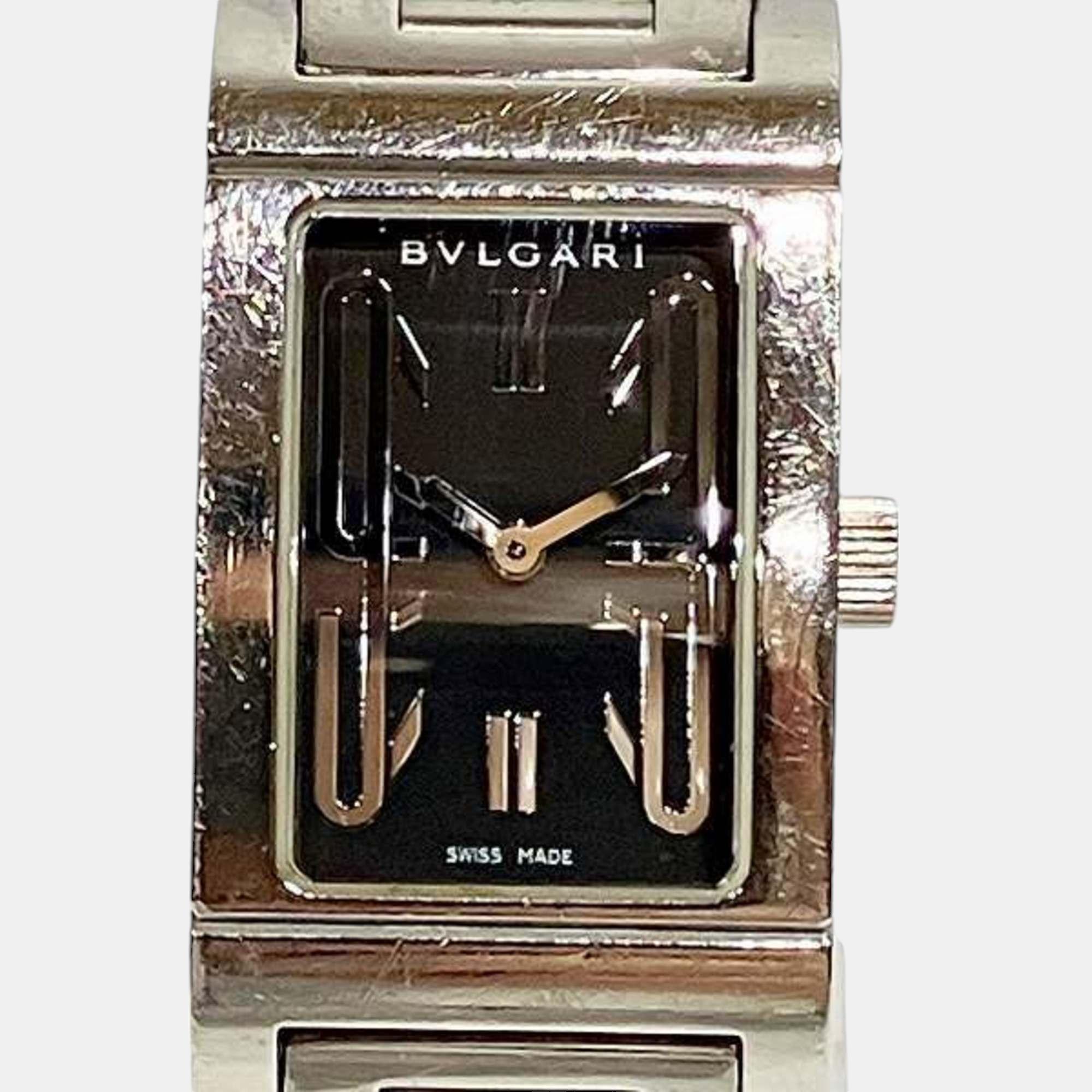 

Bvlgari Rettangolo RT39S Quartz Women Watch, Black