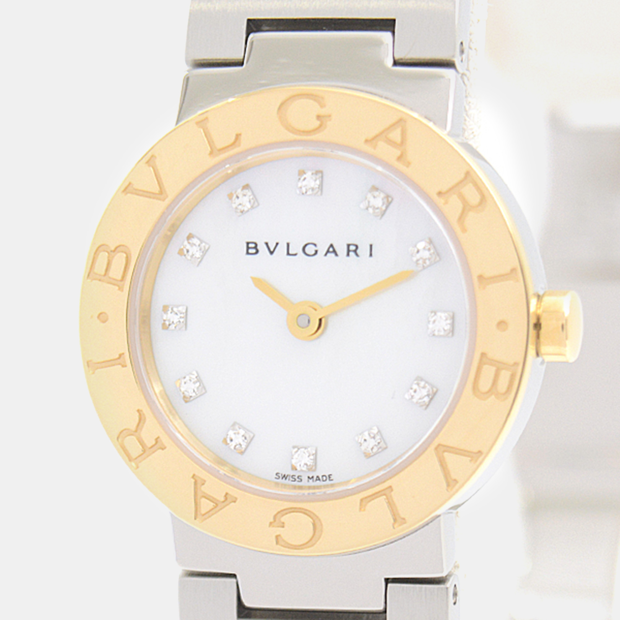 

Bvlgari White Stainless Steel Bvlgari Bvlgari BB23SG Automatic Women's Wristwatch 24 mm
