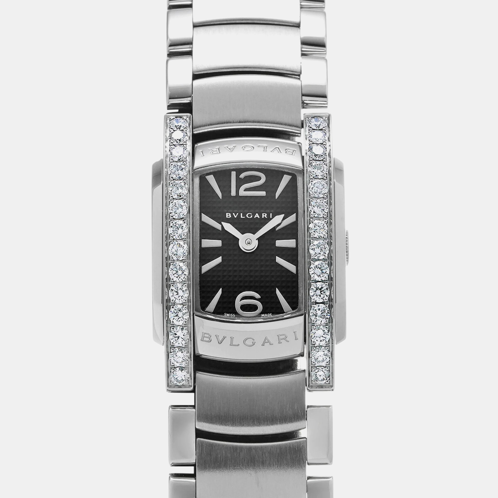 

Bvlgari Black Stainless Steel Assioma AA26S Quartz Women's Wristwatch 26 mm