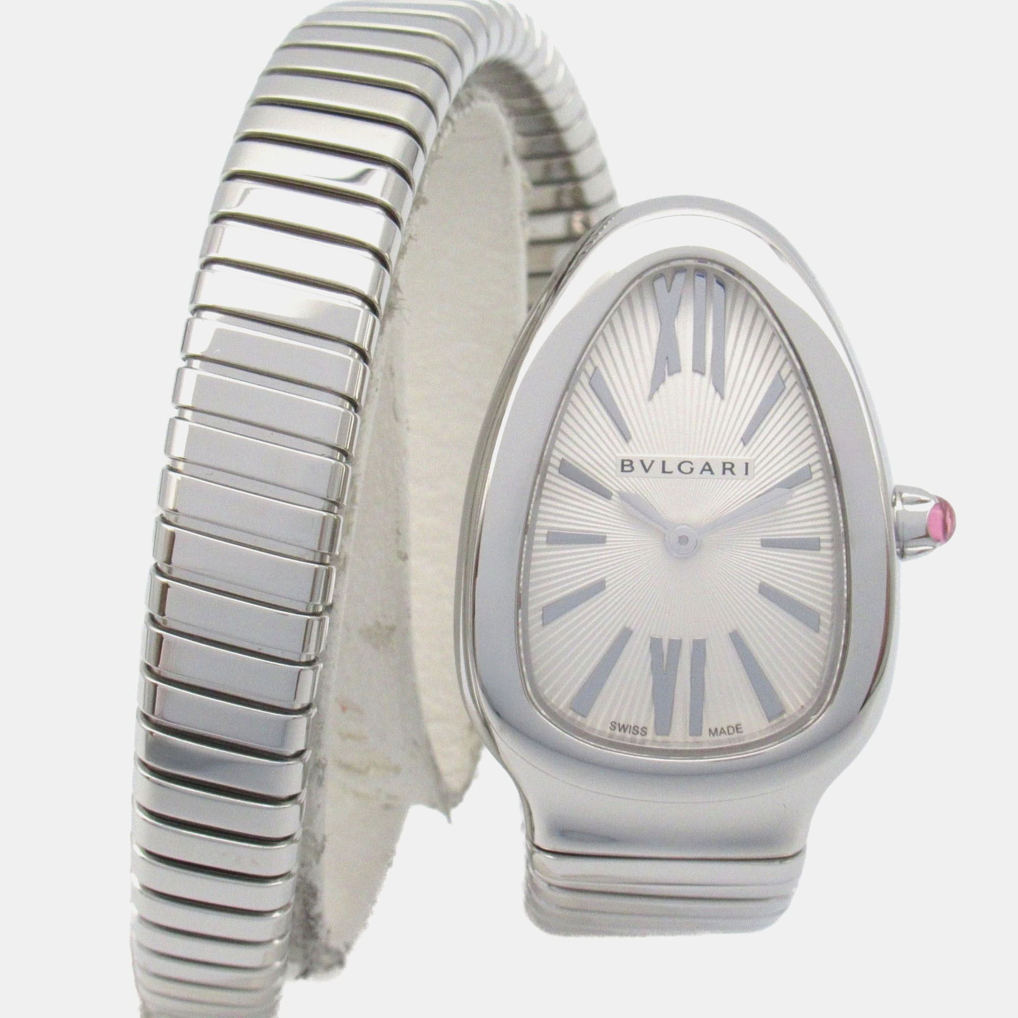 

Bvlgari Stainless Steel Silver Serpenti Tubogas Women's Wristwatch 23 mm