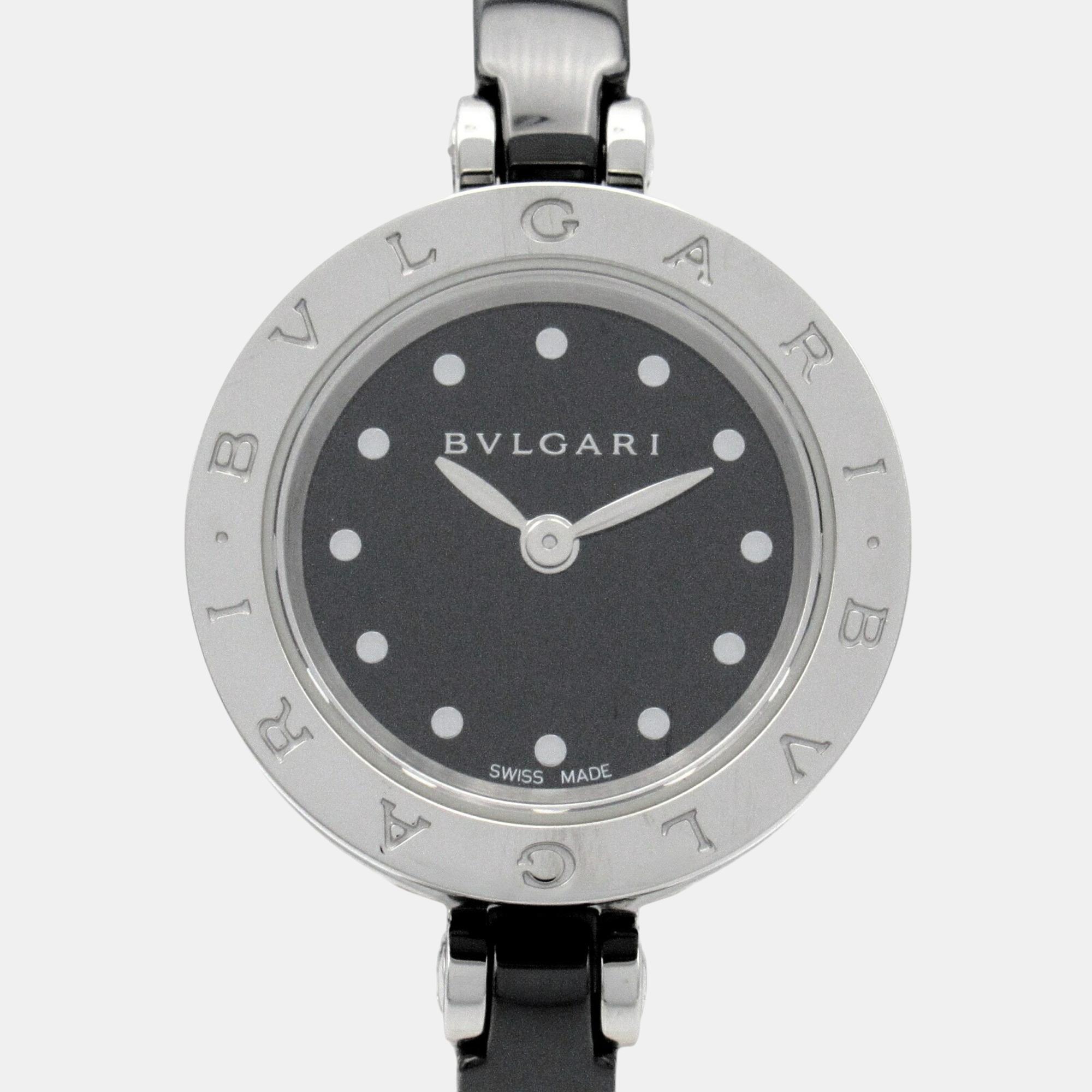 

Bvlgari Black Stainless Steel Ceramic B.Zero1 BZ23SC Quartz Women's Wristwatch 23 mm