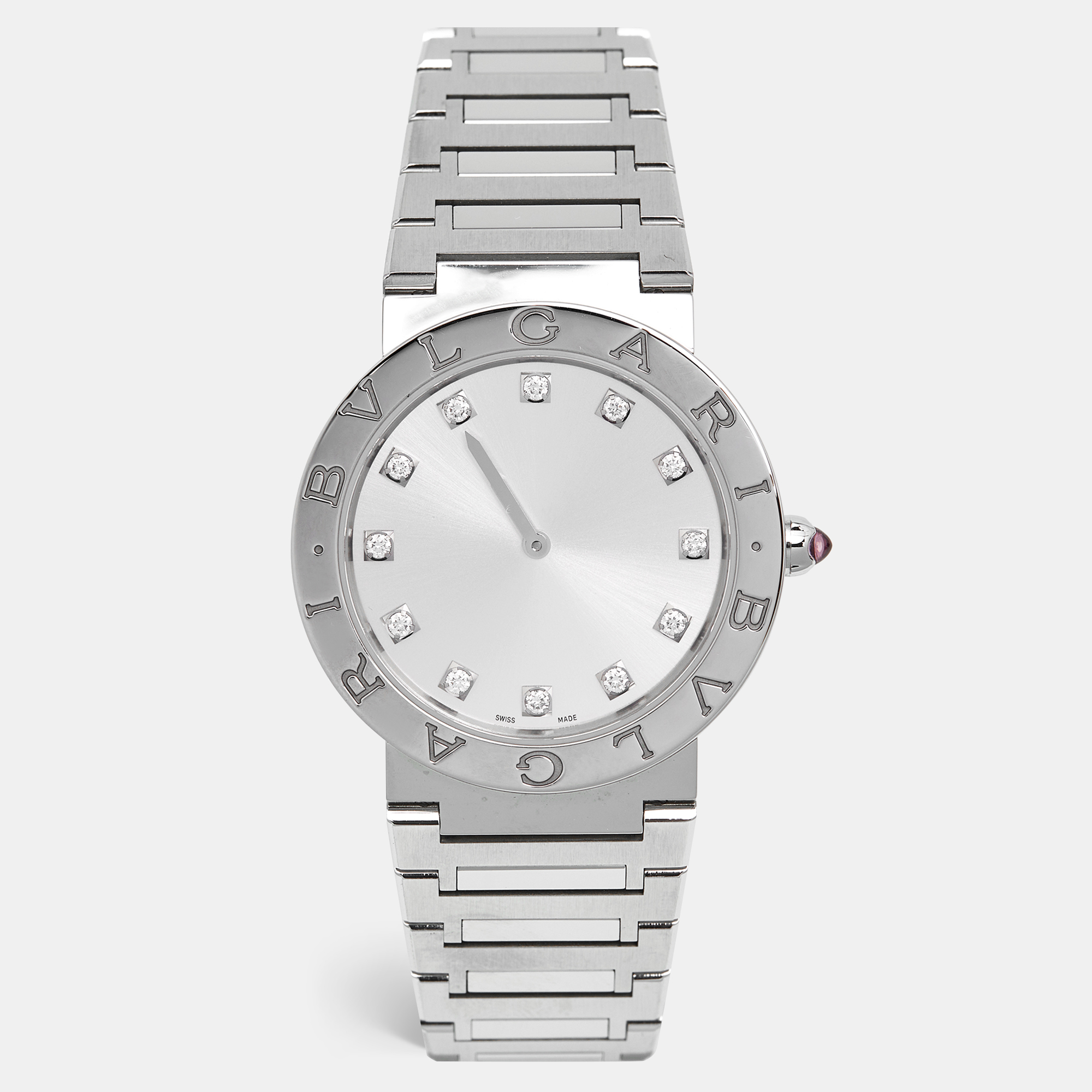 

Bvlgari Silver Dial Diamond Stainless Steel Bvlgari Bvlgari