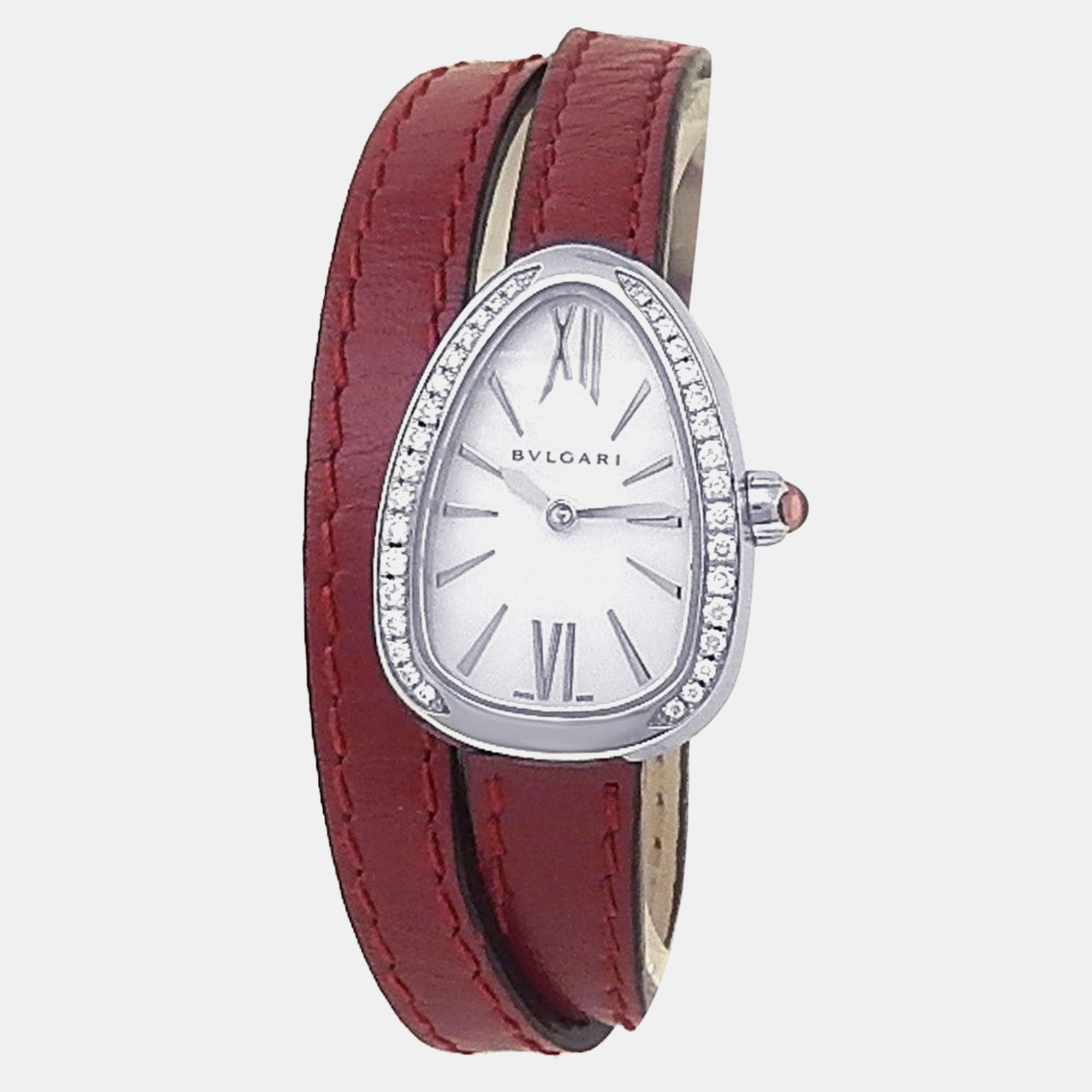 

Bvlgari Serpenti 102920 Quartz MOP Stainless Steel Women's Wristwatch 27 mm, White