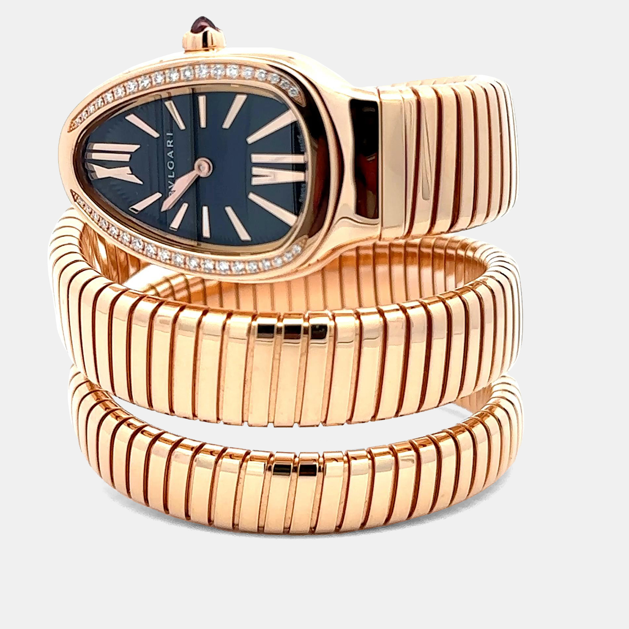 

Bvlgari Serpenti Tubogas 101814 Quartz 18K Rose Gold Women’s Wristwatch 35 mm, Black