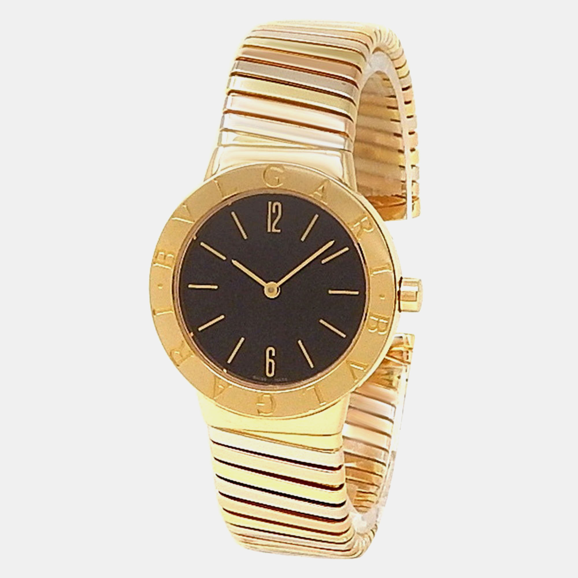 

Bvlgari Tubogas BB302T Quartz Black 18K Yellow Gold Women’s Wristwatch 30 mm