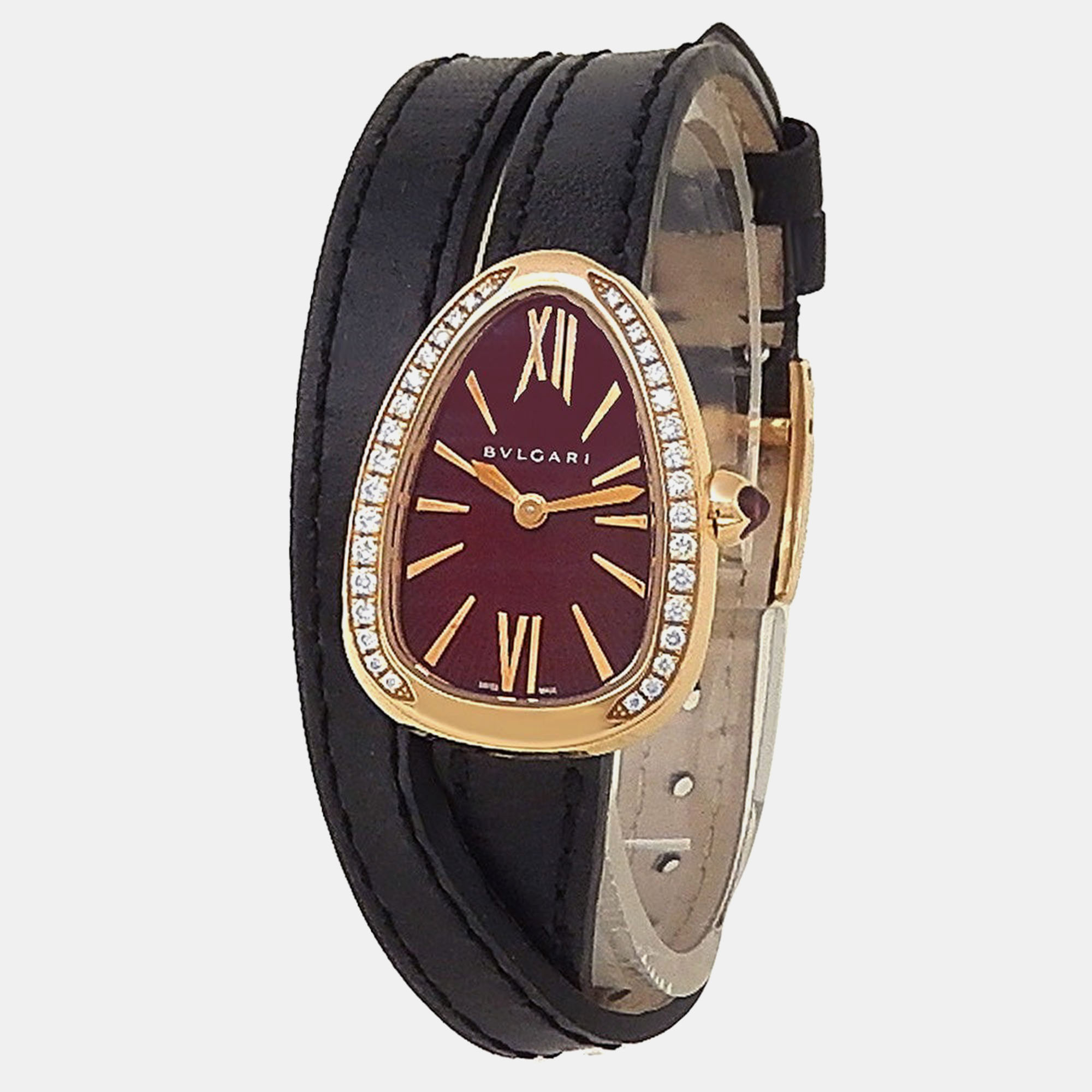 

Bvlgari Serpenti 102730 Quartz Red Diamonds 18K Rose Gold Women’s Wristwatch 27 mm